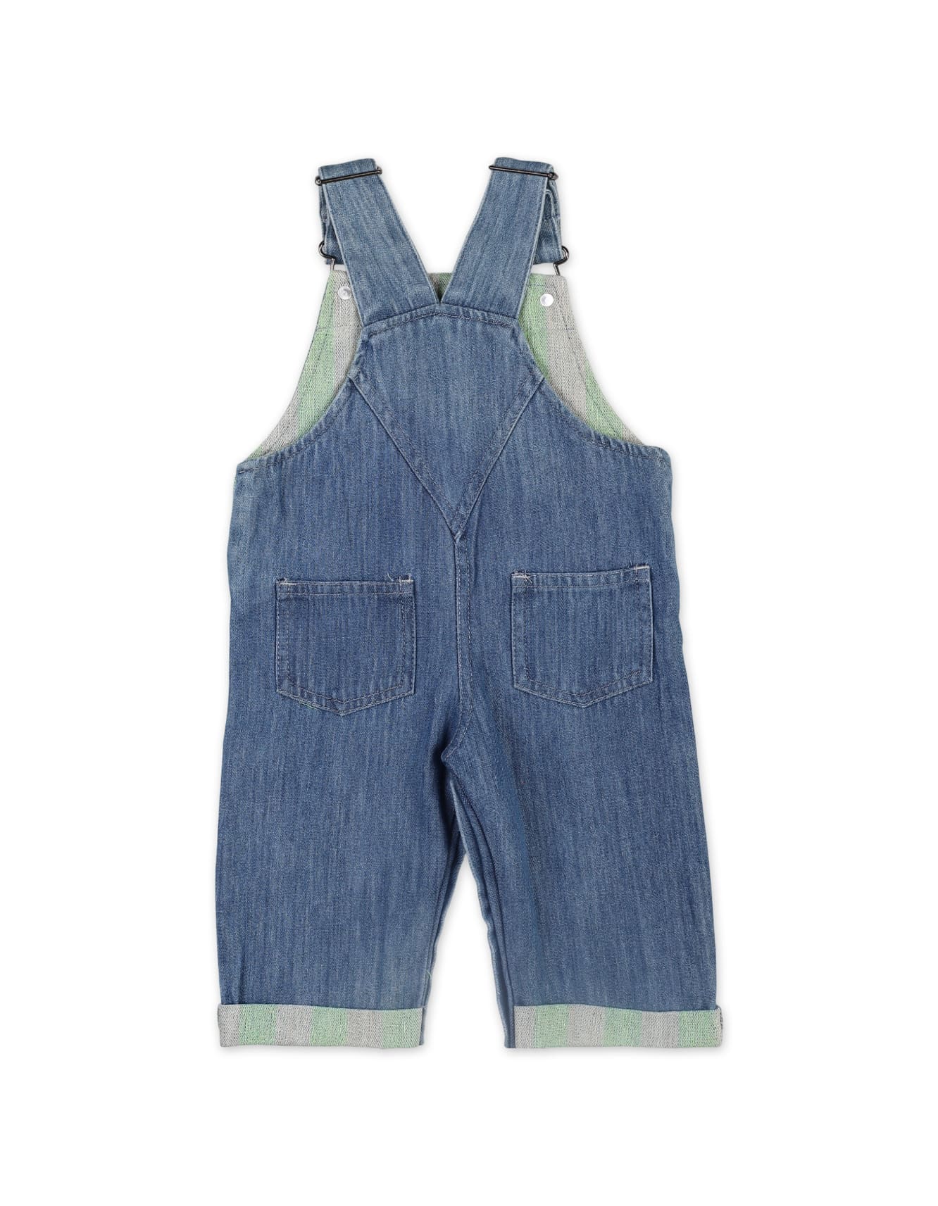 2 Pieces Dungaree Winter Suit Bambies Cars Print Denim Blue at Zubaidas - Image 5