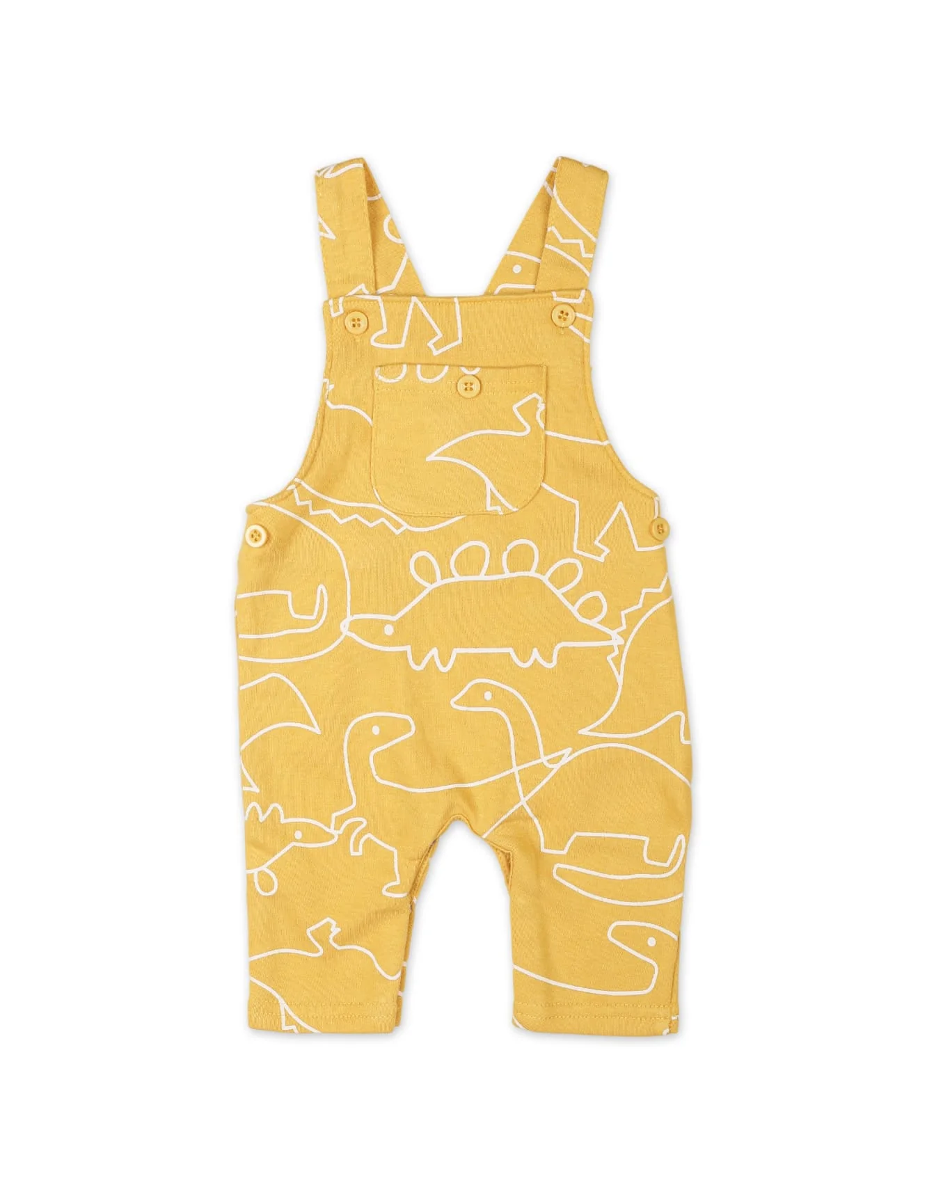 2 Pieces Dungaree Winter Suit Sets Bambies Dino Yellow at Zubaidas - Image 2