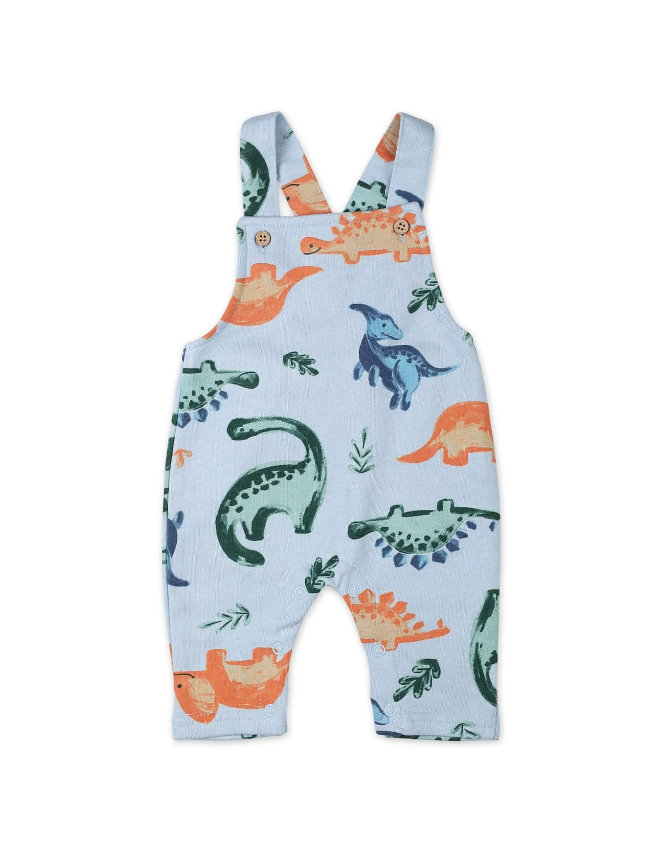 2 Pieces Dungaree Winter Suit Sets Bambies Dinosaur Blue at Zubaidas - Image 2