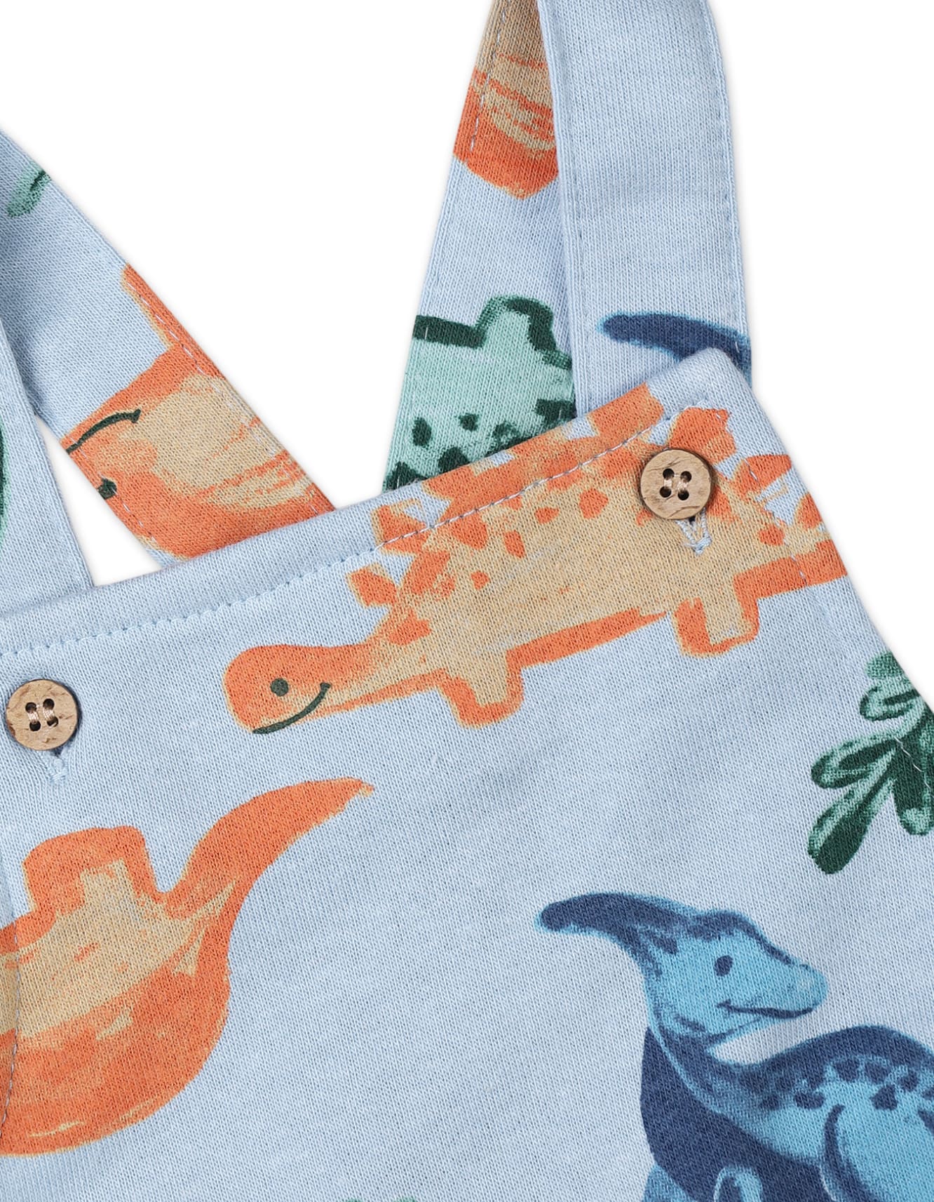 2 Pieces Dungaree Winter Suit Sets Bambies Dinosaur Blue at Zubaidas - Image 3