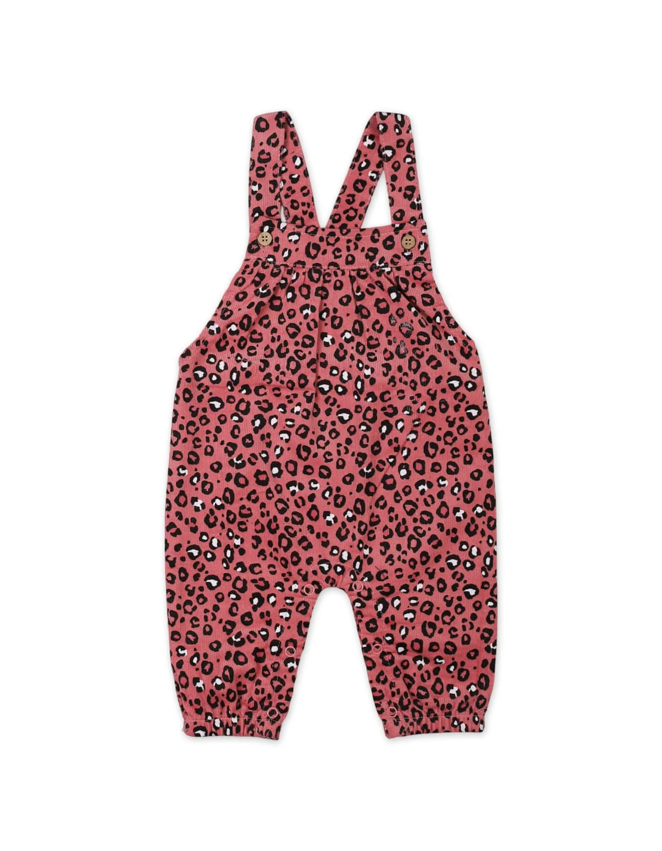 2 Pieces Dungaree Winter Suit Sets Bambies Leopard Pink at Zubaidas - Image 3