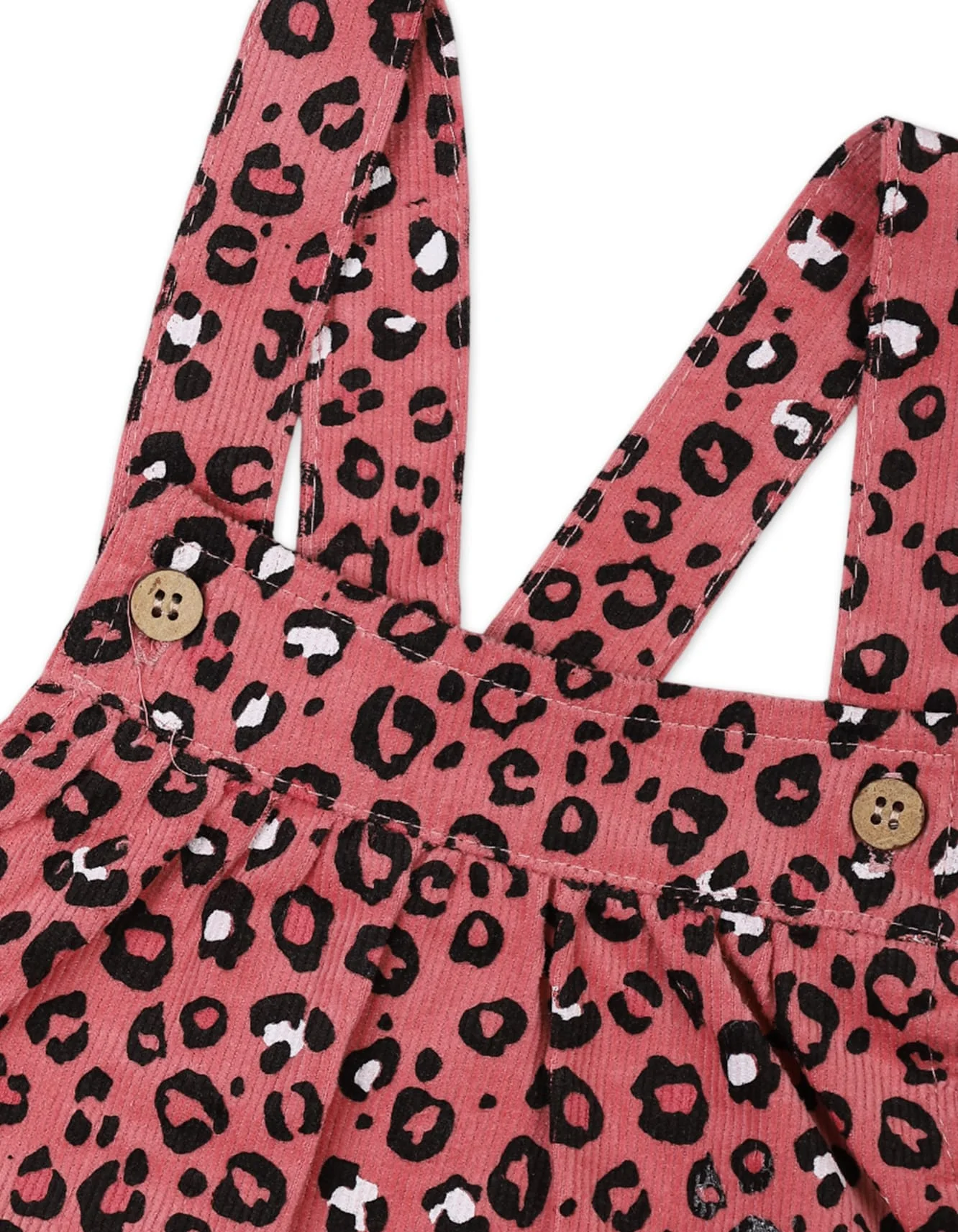 2 Pieces Dungaree Winter Suit Sets Bambies Leopard Pink at Zubaidas - Image 5