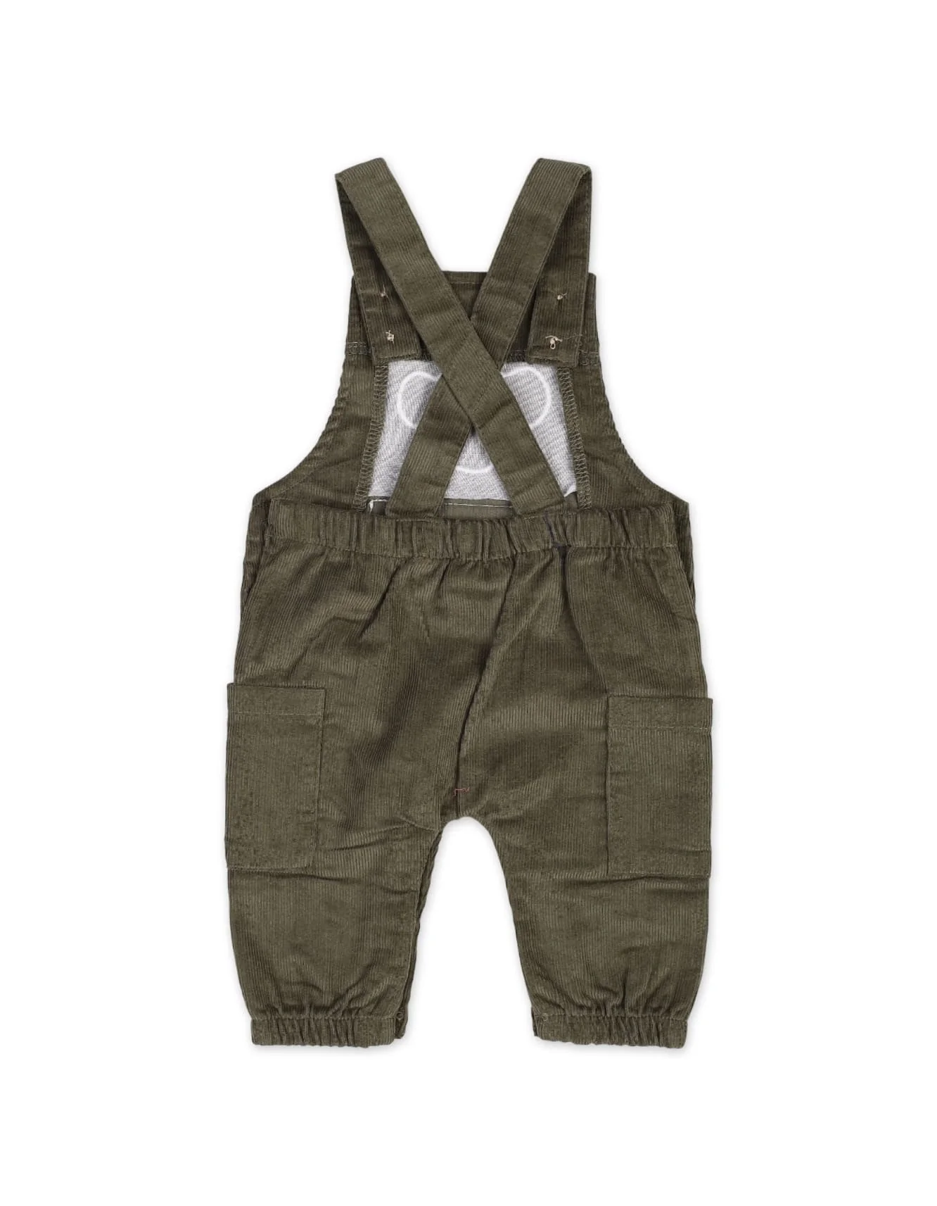 2 Pieces Dungaree Winter Suit Sets Bambies The Lion King Olive and White at Zubaidas - Image 5