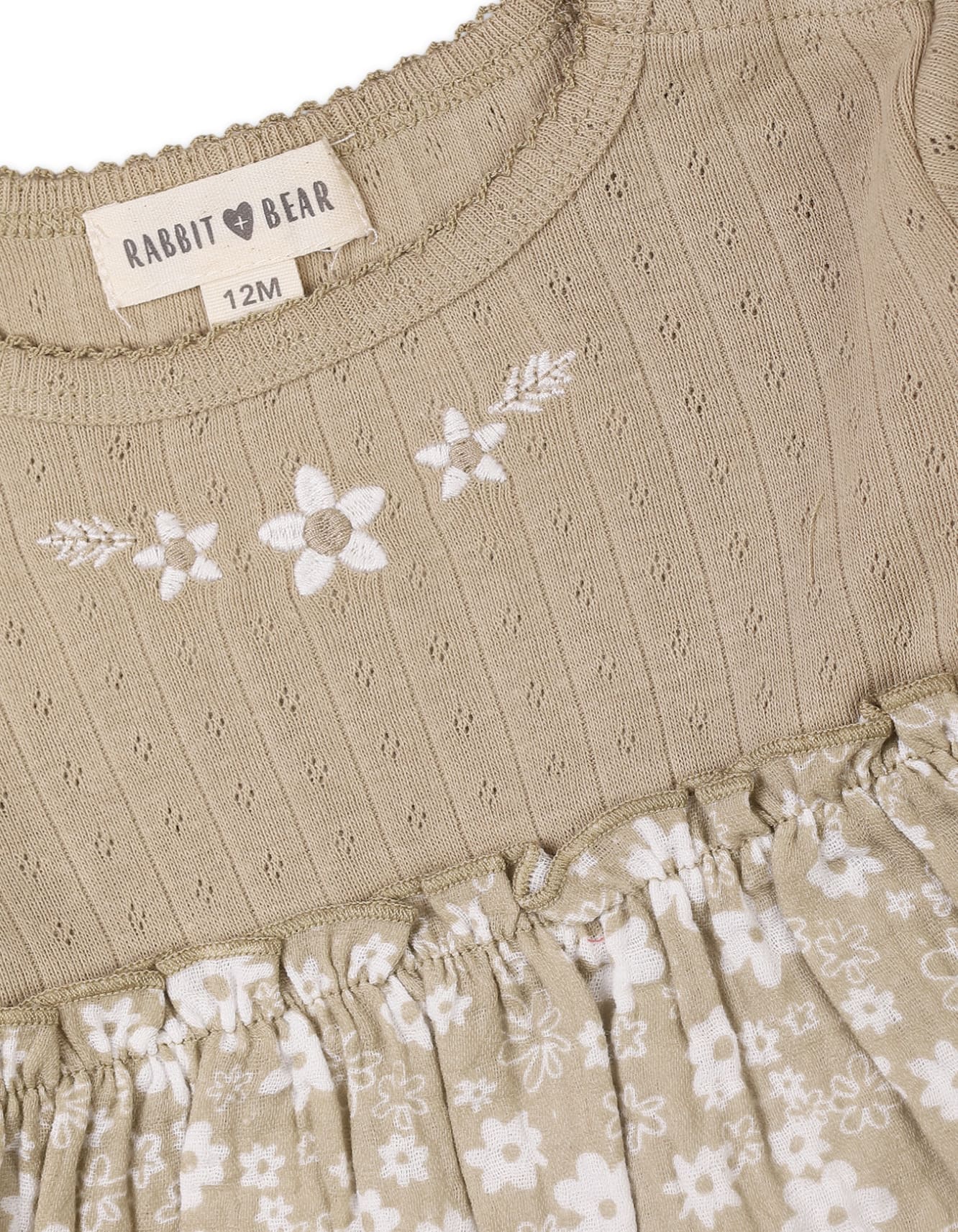 2 Pieces Winter Dress Set Bambies Floral Beige at Zubaidas - Image 3