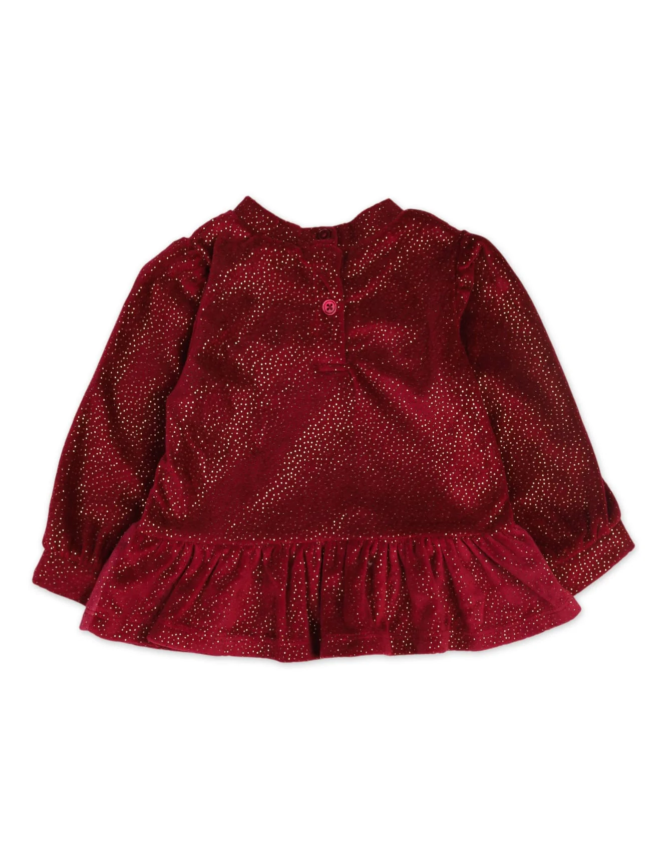 2 Pieces Winter Layette Sets Bambies Glitter Maroon at Zubaidas - Image 4