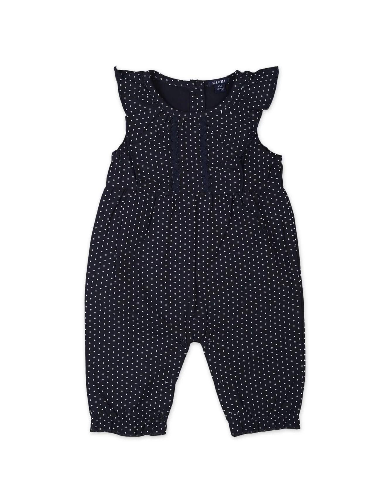2 Pieces Winter Suit Sets Bambies Floral Polka Dots Navy at Zubaidas - Image 3