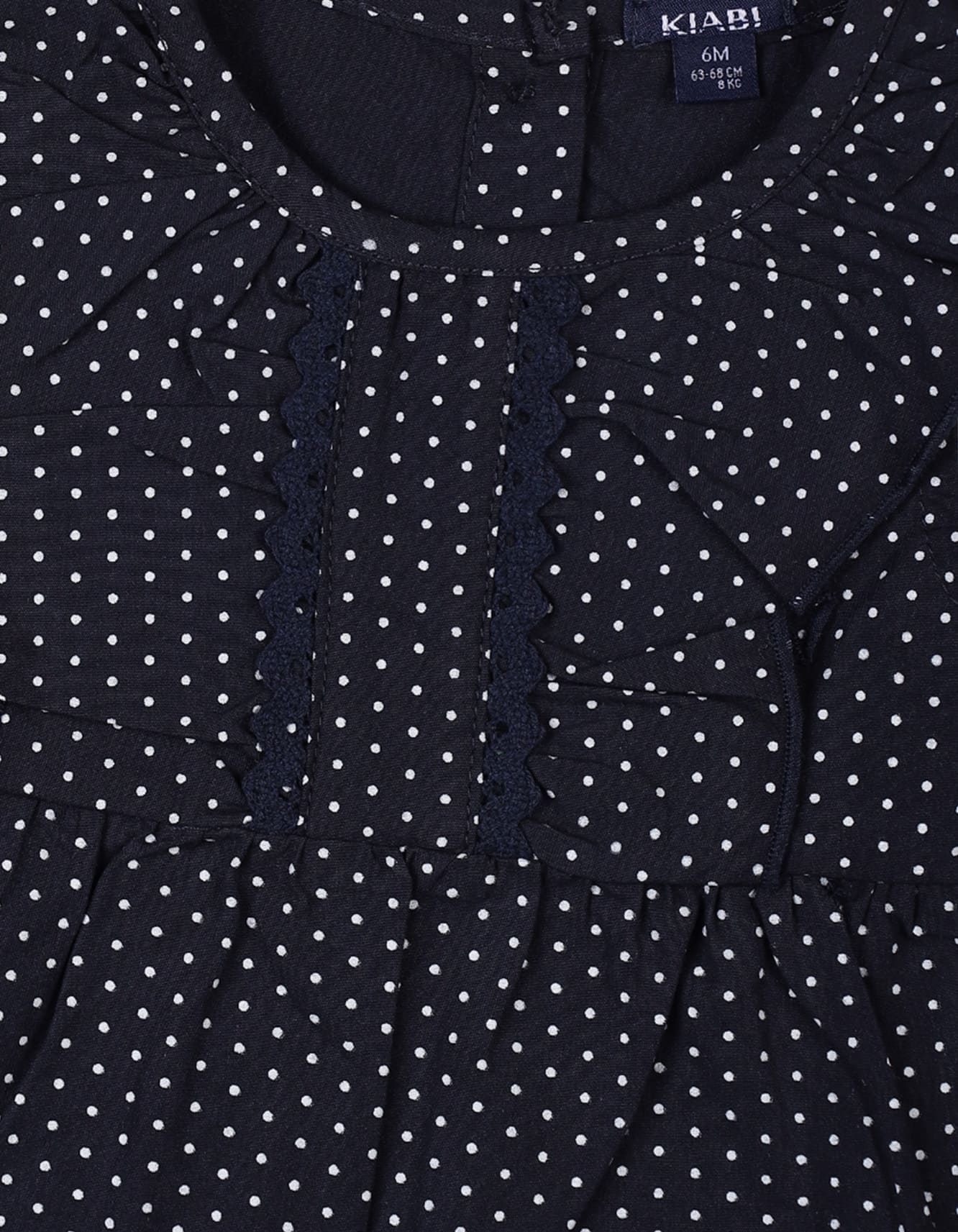2 Pieces Winter Suit Sets Bambies Floral Polka Dots Navy at Zubaidas - Image 4