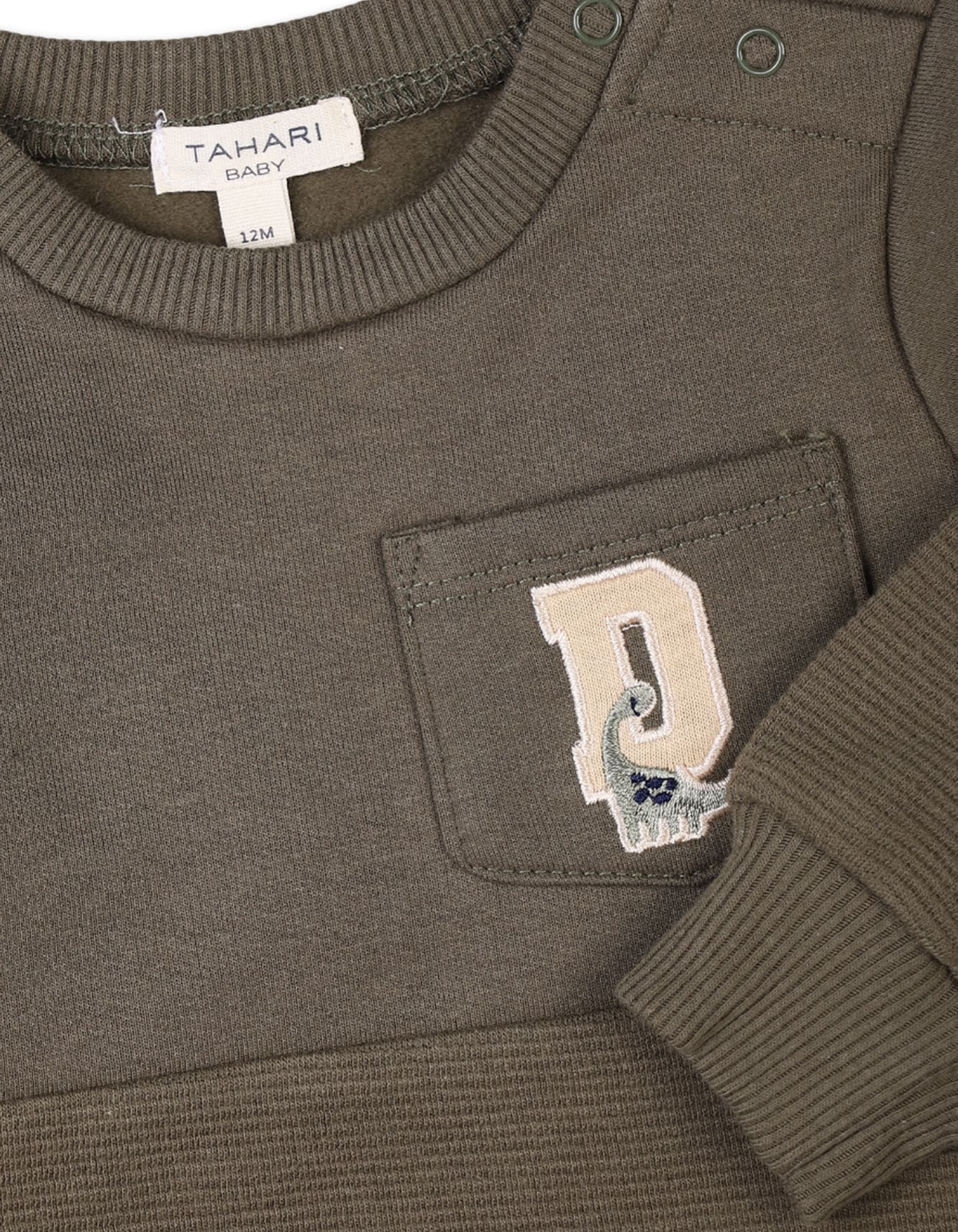 2 Pieces Winter Suit Sets Bambies Olive Green at Zubaidas - Image 3