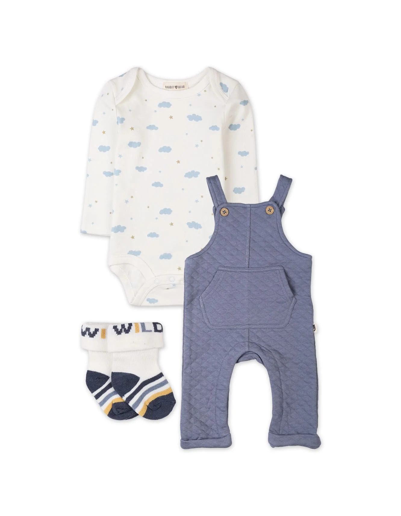 3 Pieces Dungaree Winter Suit Sets Bambies Blue at Zubaidas