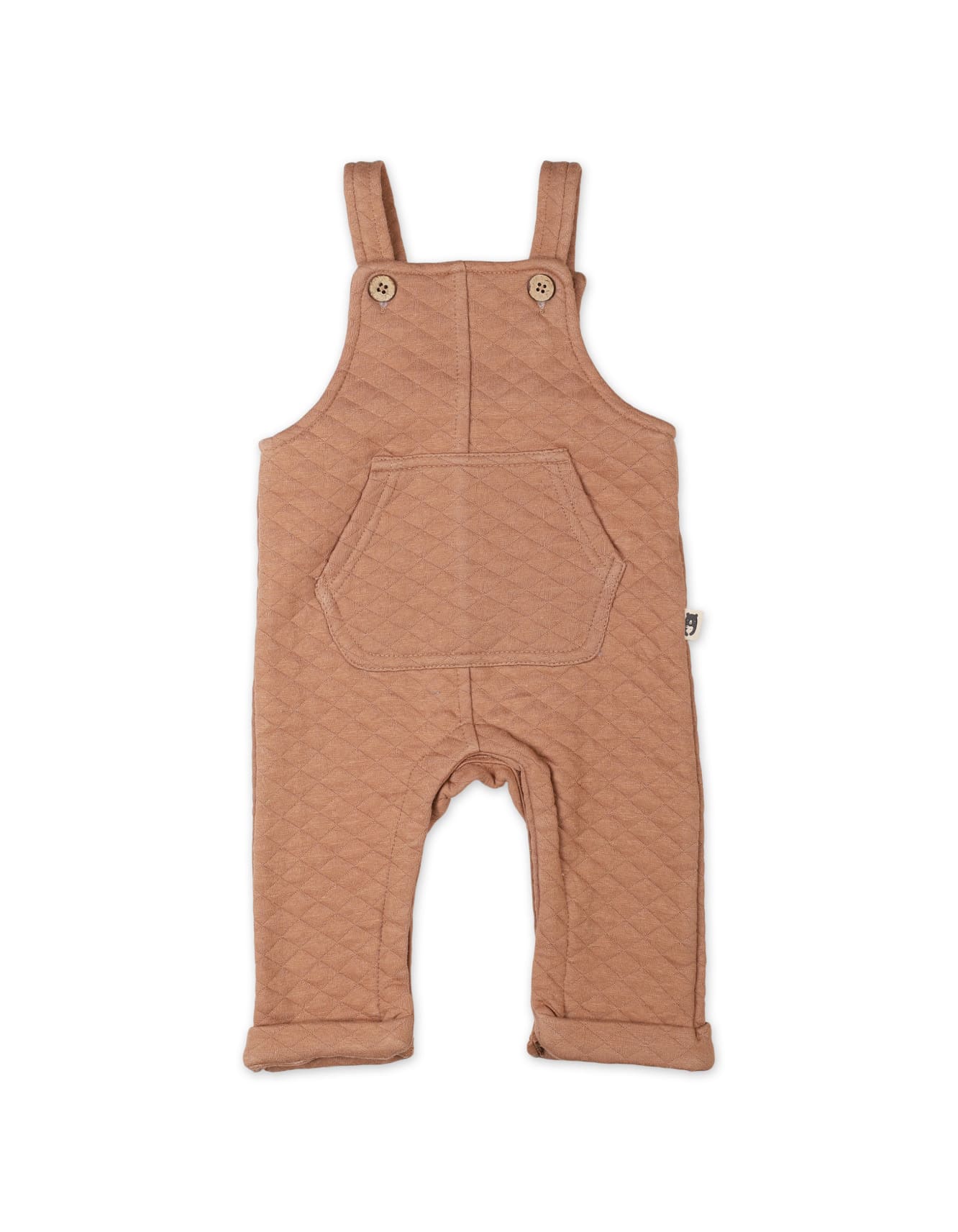 3 Pieces Kids Dungaree Winter Suit Sets Bambies Brown at Zubaidas - Image 2