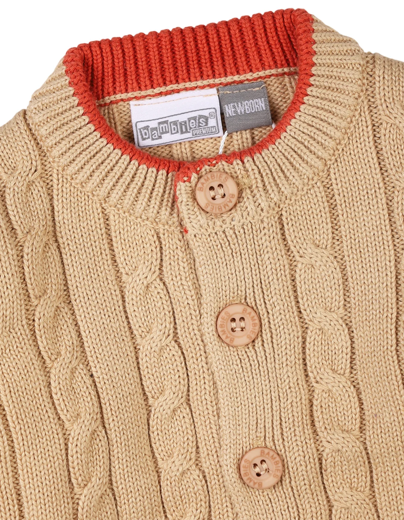 3 Pieces Newborn Knitted Winter Fashion Bambies Beige at Zubaidas - Image 5