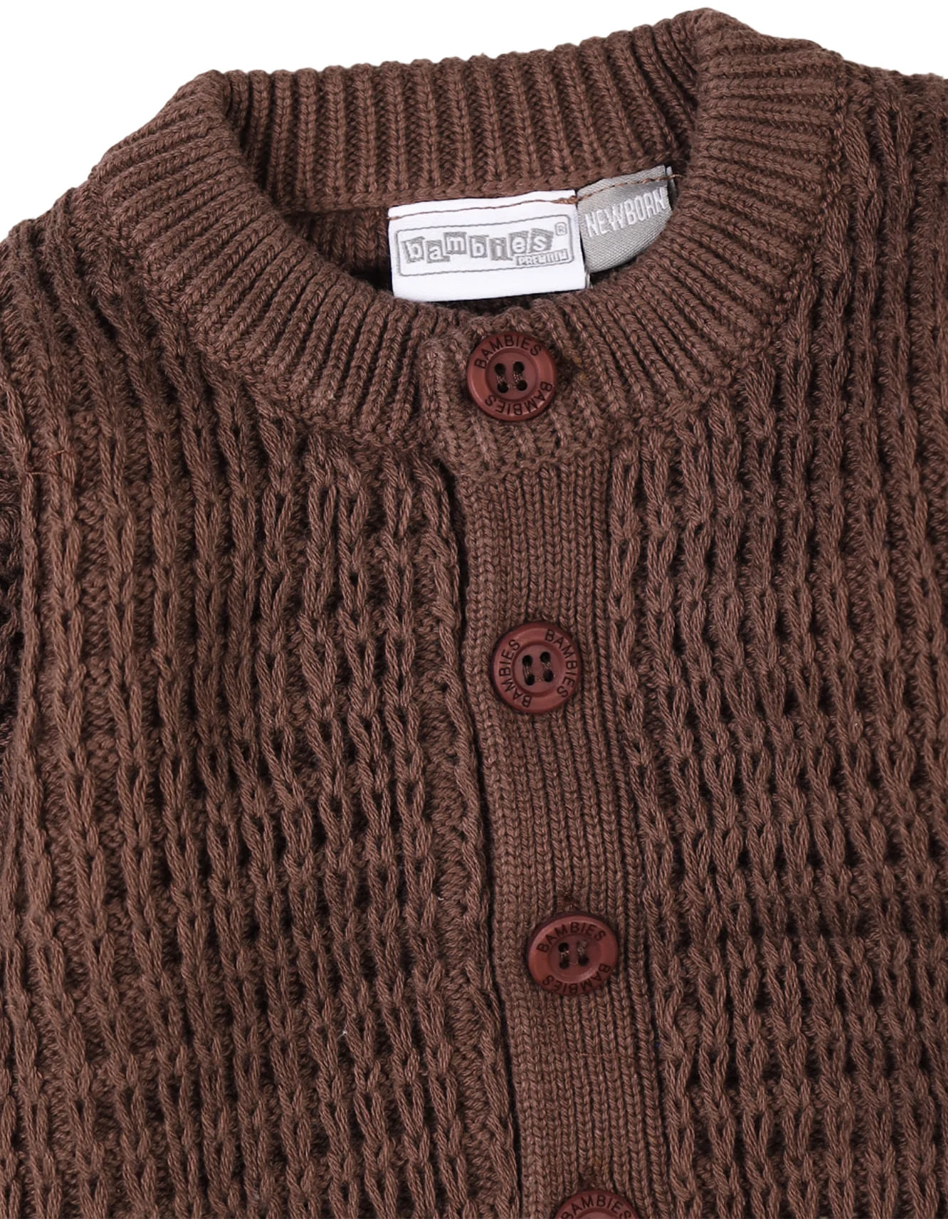 3 Pieces Newborns Knitted Winter Suit Bambies Brown at Zubaidas - Image 5