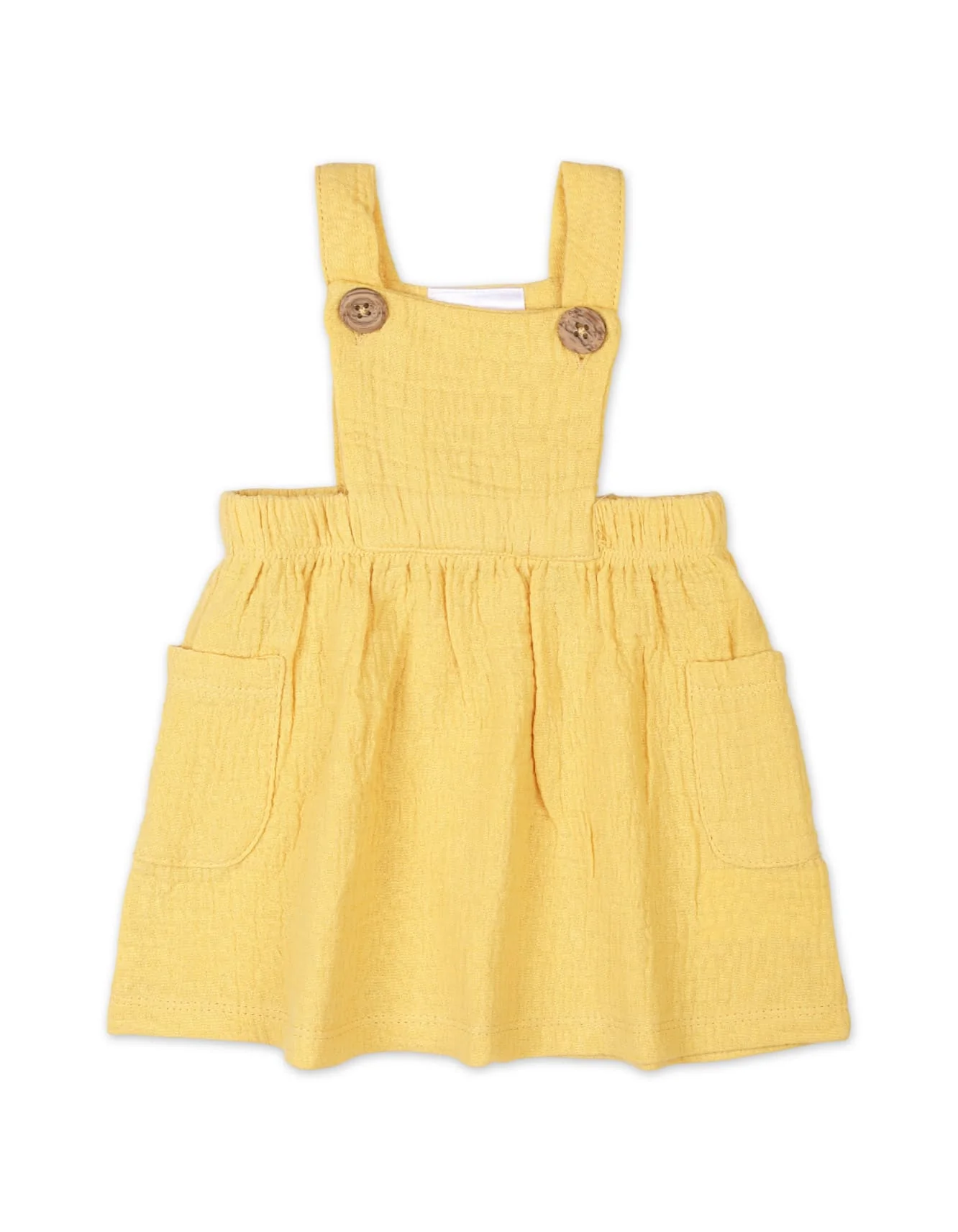3 Pieces Winter Pinafore Dress Set Bambies Yellow at Zubaidas - Image 3