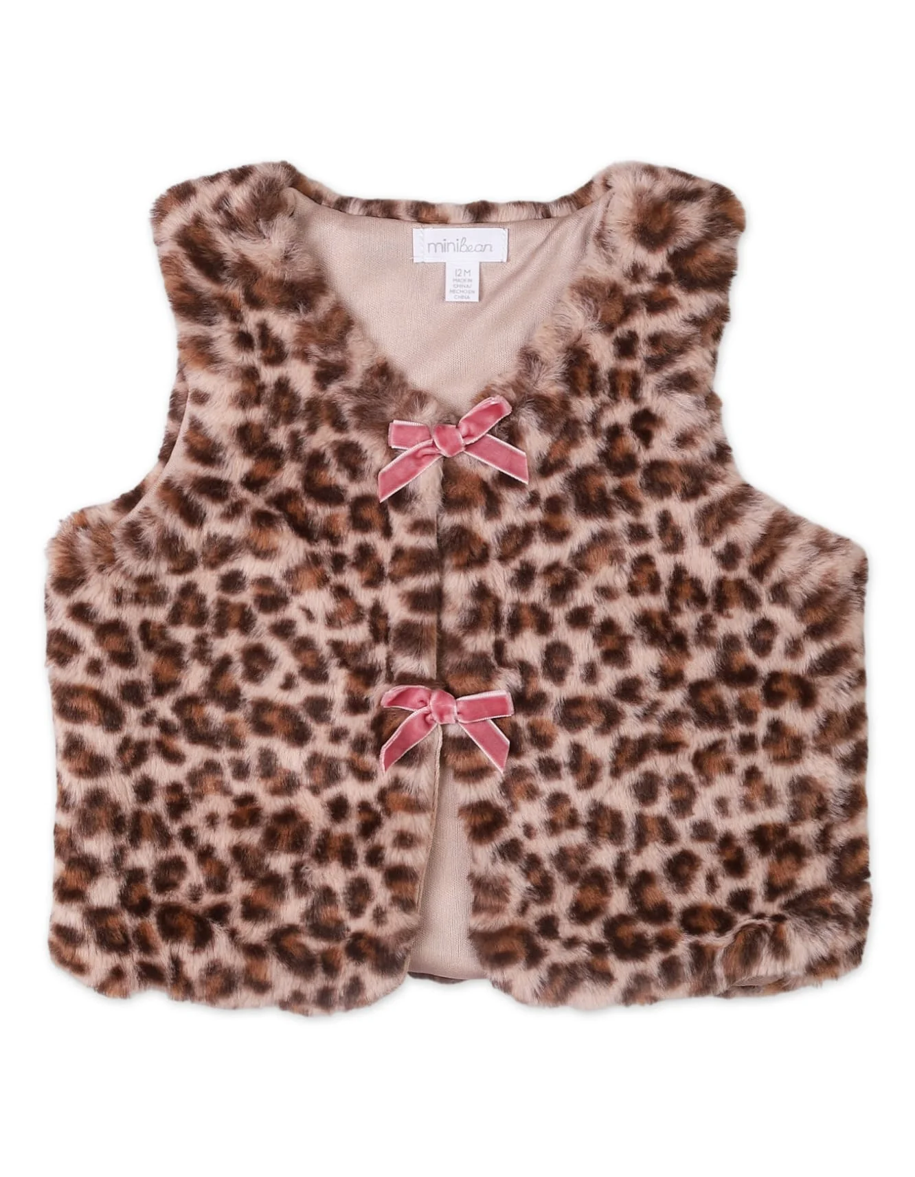 4 Pieces Winter Suit Sets Bambies Leapord Pink at Zubaidas - Image 3