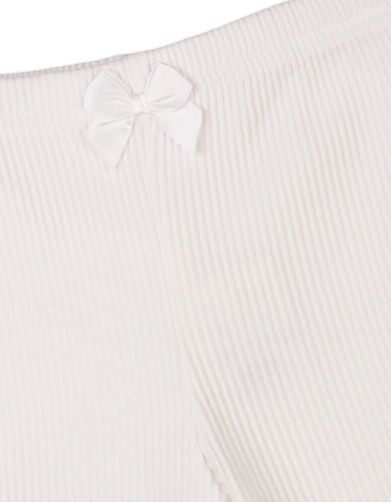 Babies and Young Girls Ribbed Trousers Bambies Bow Off White at Zubaidas - Image 2