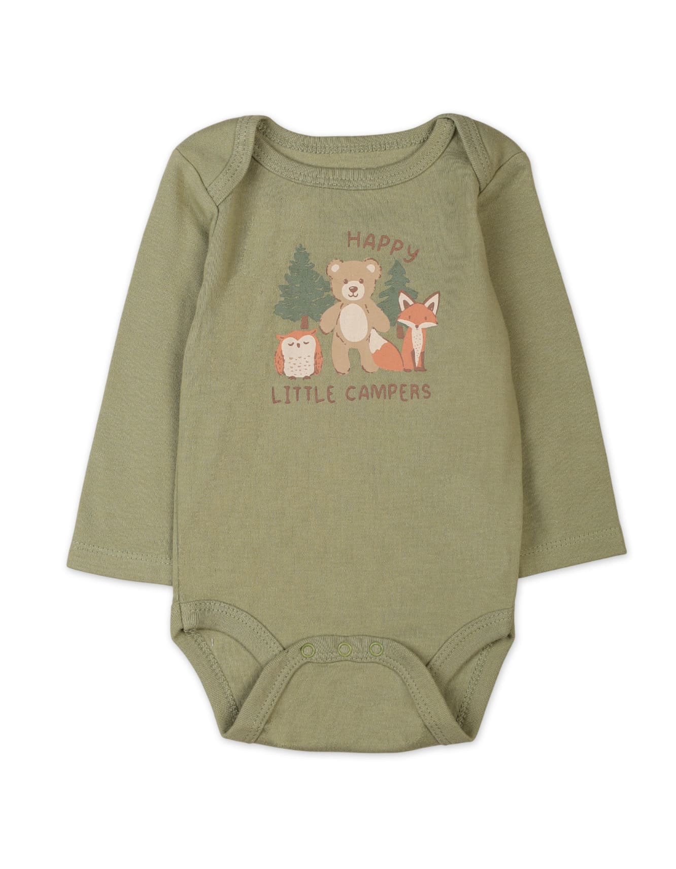 Baby 3 Pieces Winter Suit Sets Bambies Happy Little Campers Olive Green at Zubaidas - Image 2