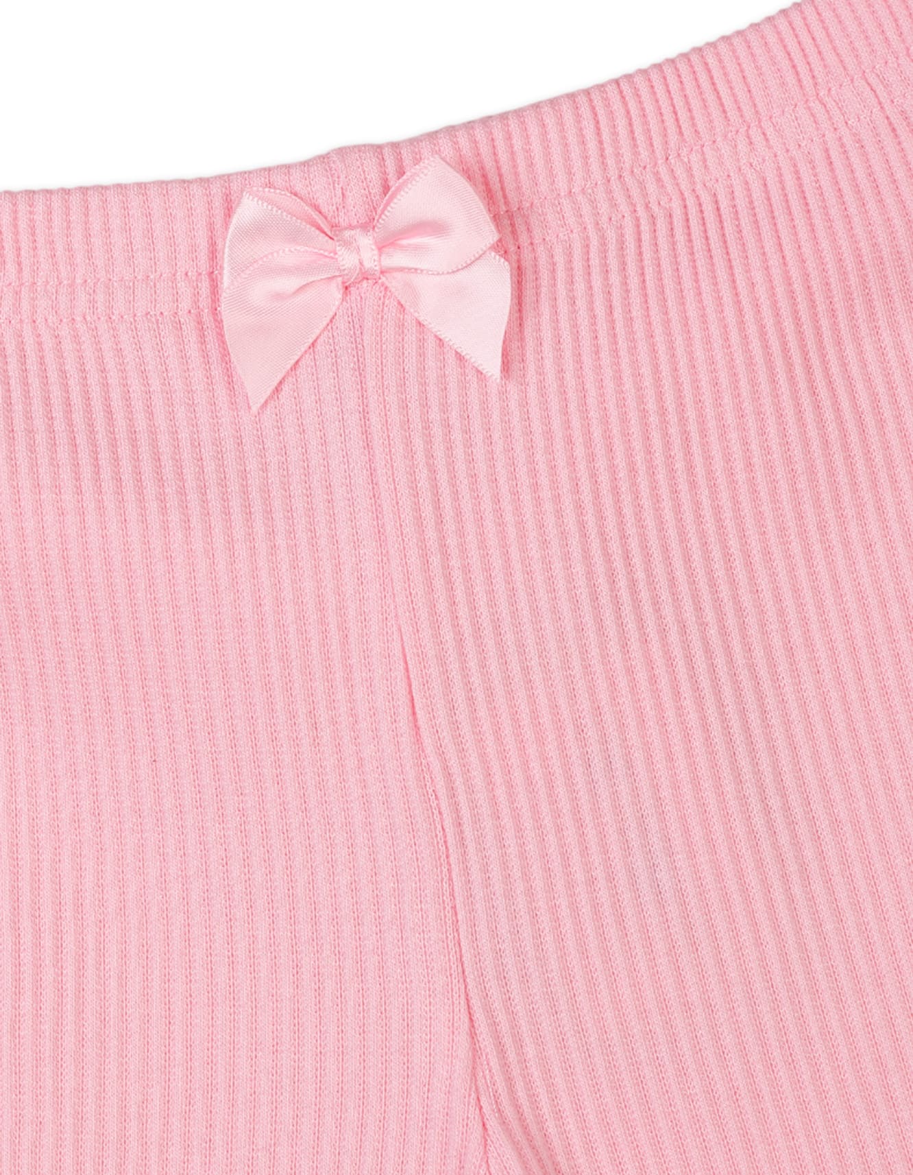 Baby and Toddler Girls Ribbed Bottom Wears Bambies Bow Pink at Zubaidas - Image 2