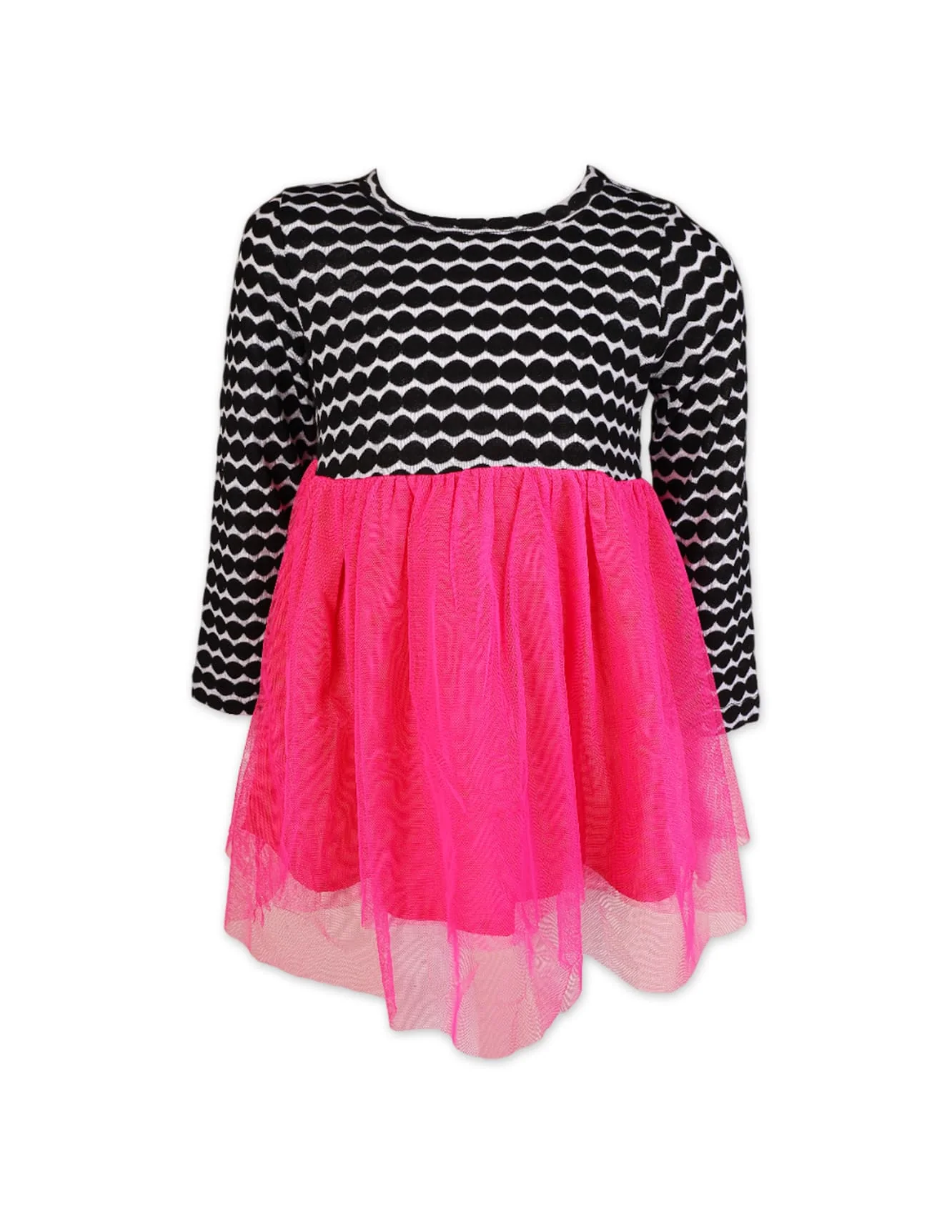 Baby and Young Girls Festive Dresses Bambies Black and Pink at Zubaidas