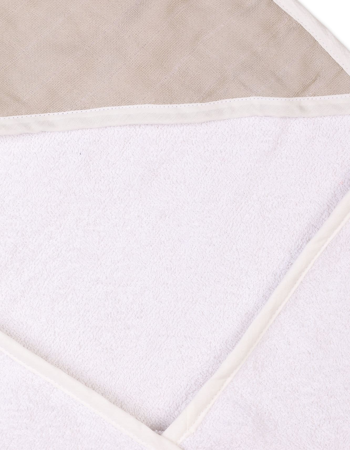 Baby Bath Towels Bambies Hooded White with Plain Hood at Zubaidas - Image 2
