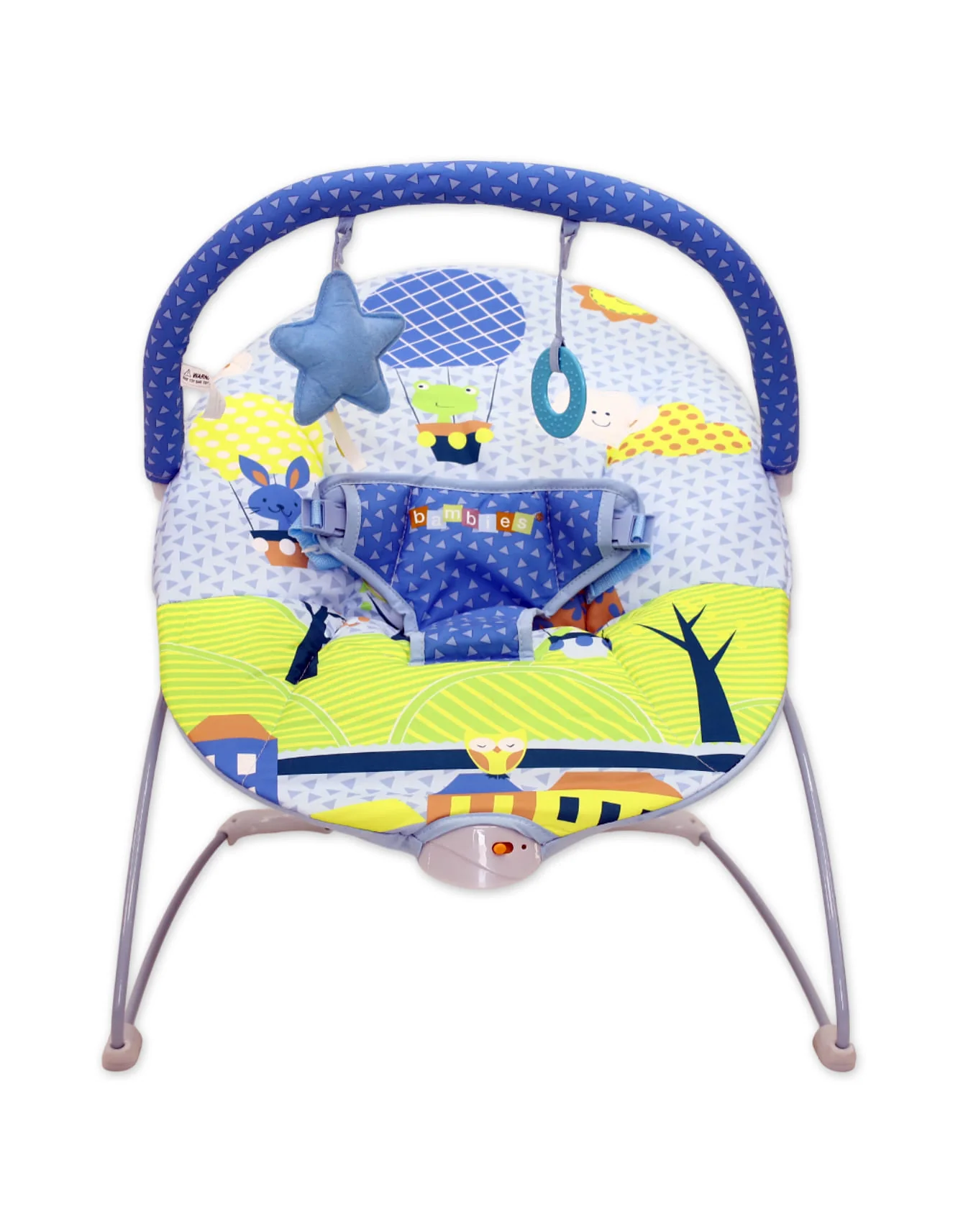Baby Bouncer Bambies@ with Vibrations Blue I at Zubaidas Official™ Pakistan - Image 3
