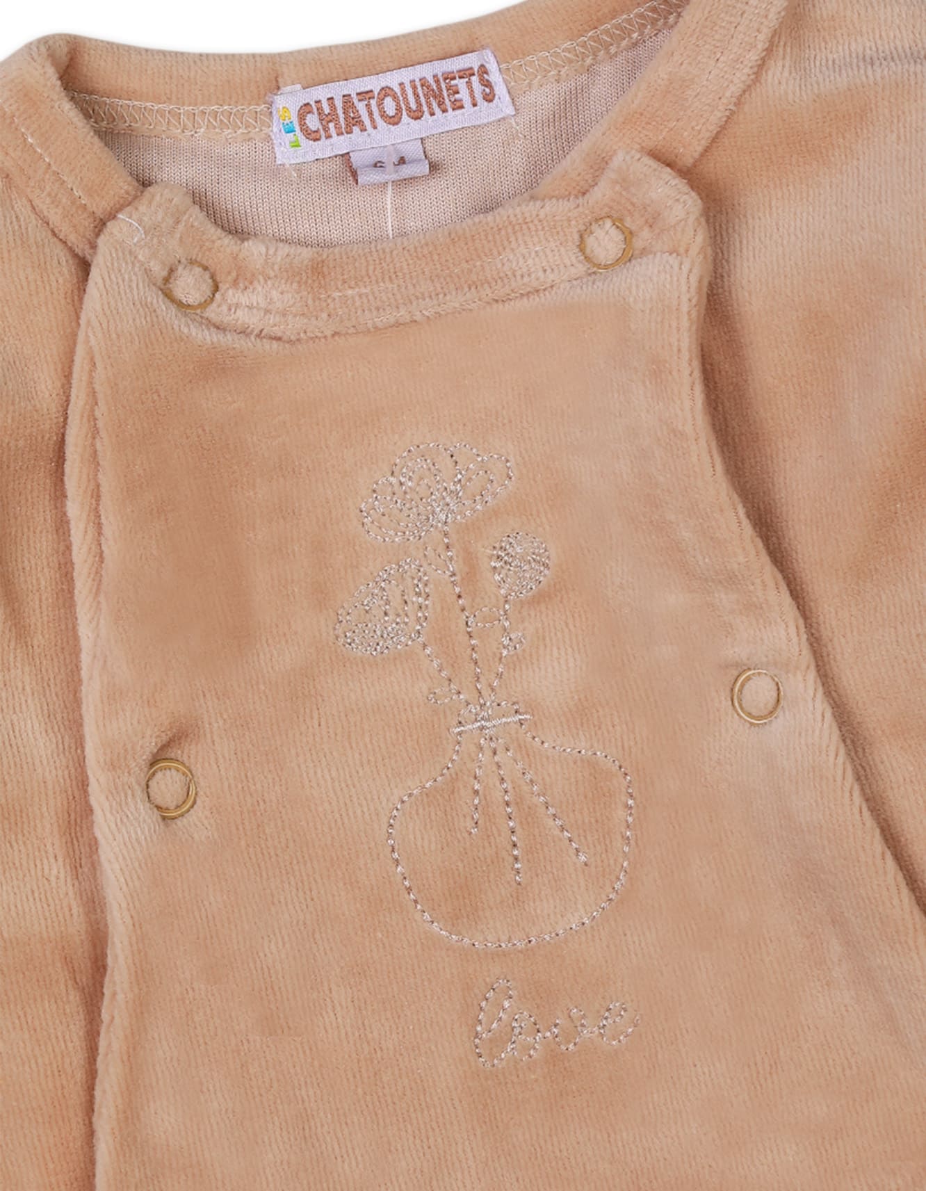 Baby Boys and Baby Girls Winter Sleepwears Bambies Footed Beige at Zubaidas - Image 2