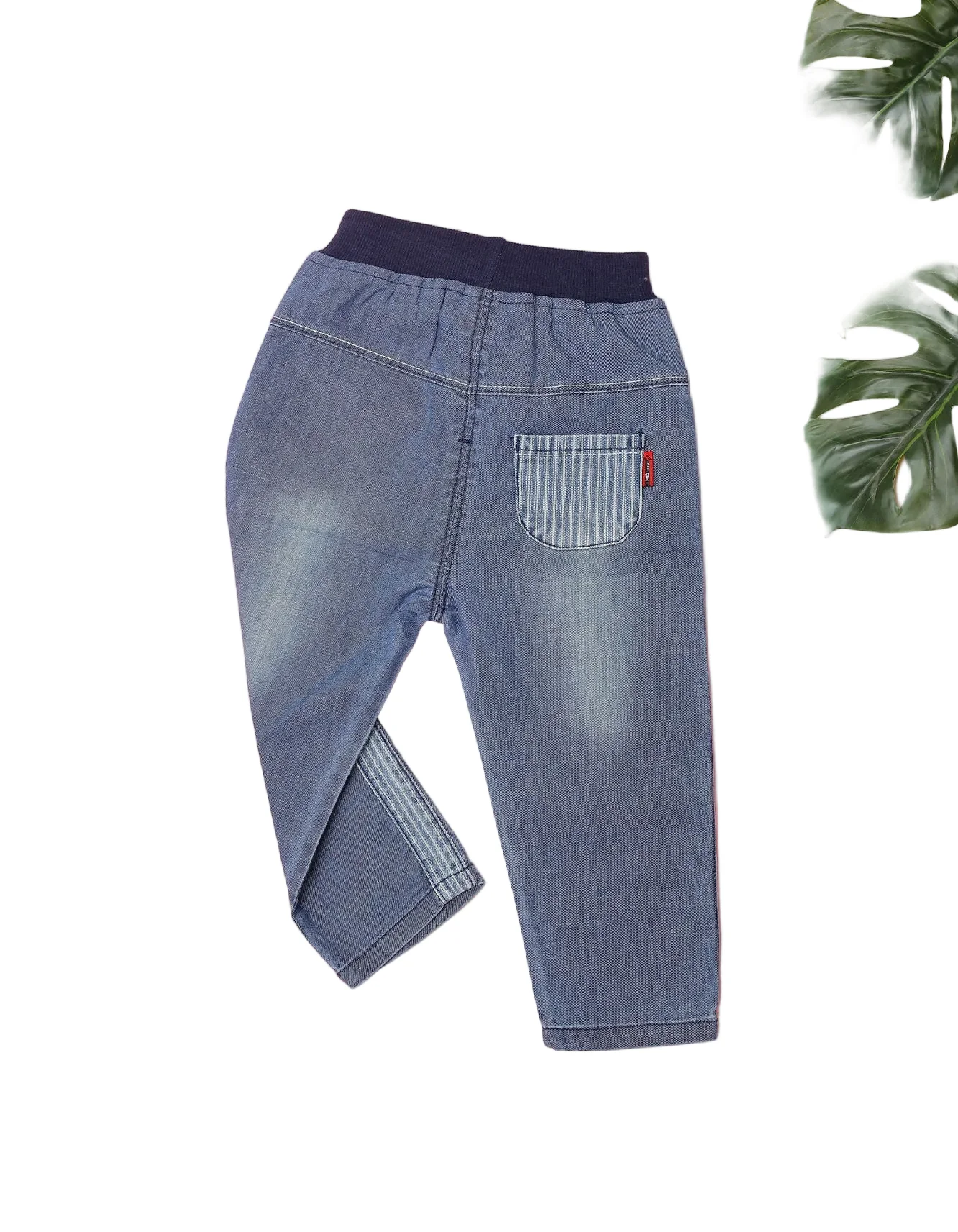 Baby Boys Denim Jeans Bambies Side Striping at Zubaidas - Image 2