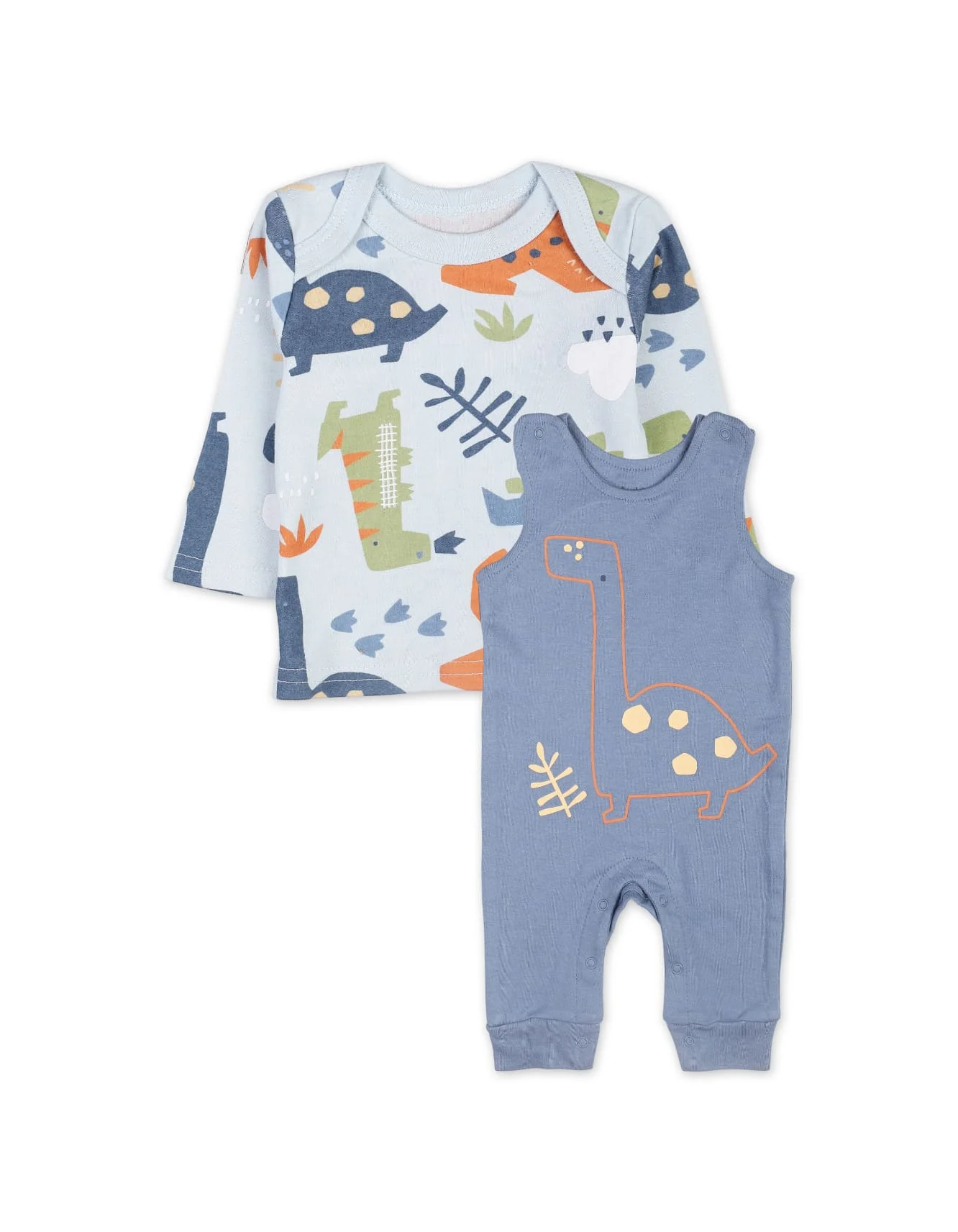 Baby Boys Dungaree Suit Sets Bambies Dinosaur Blue at Zubaidas
