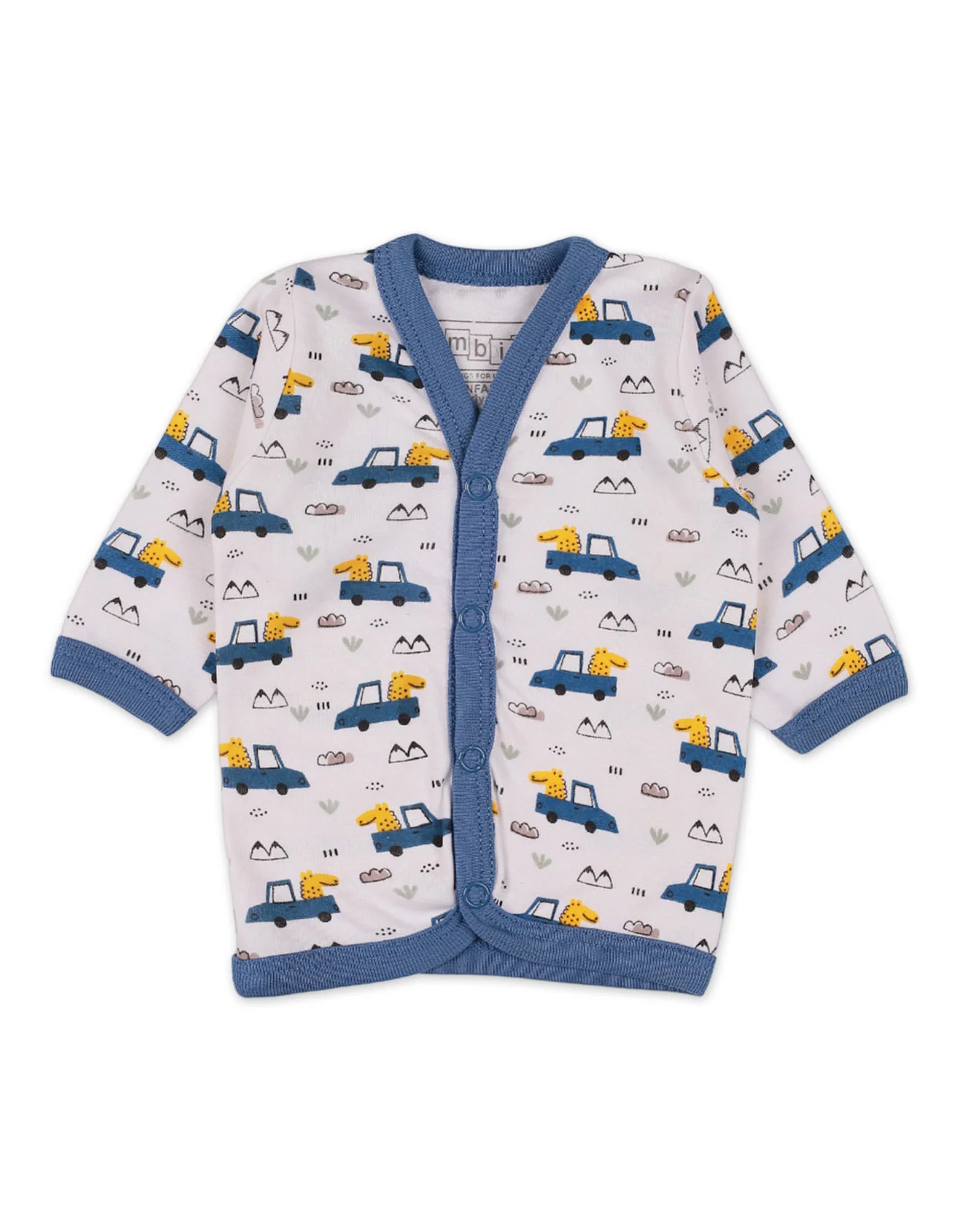 Baby Boys Night Suits Bambies Dino White and Blue at Zubaidas - Image 2