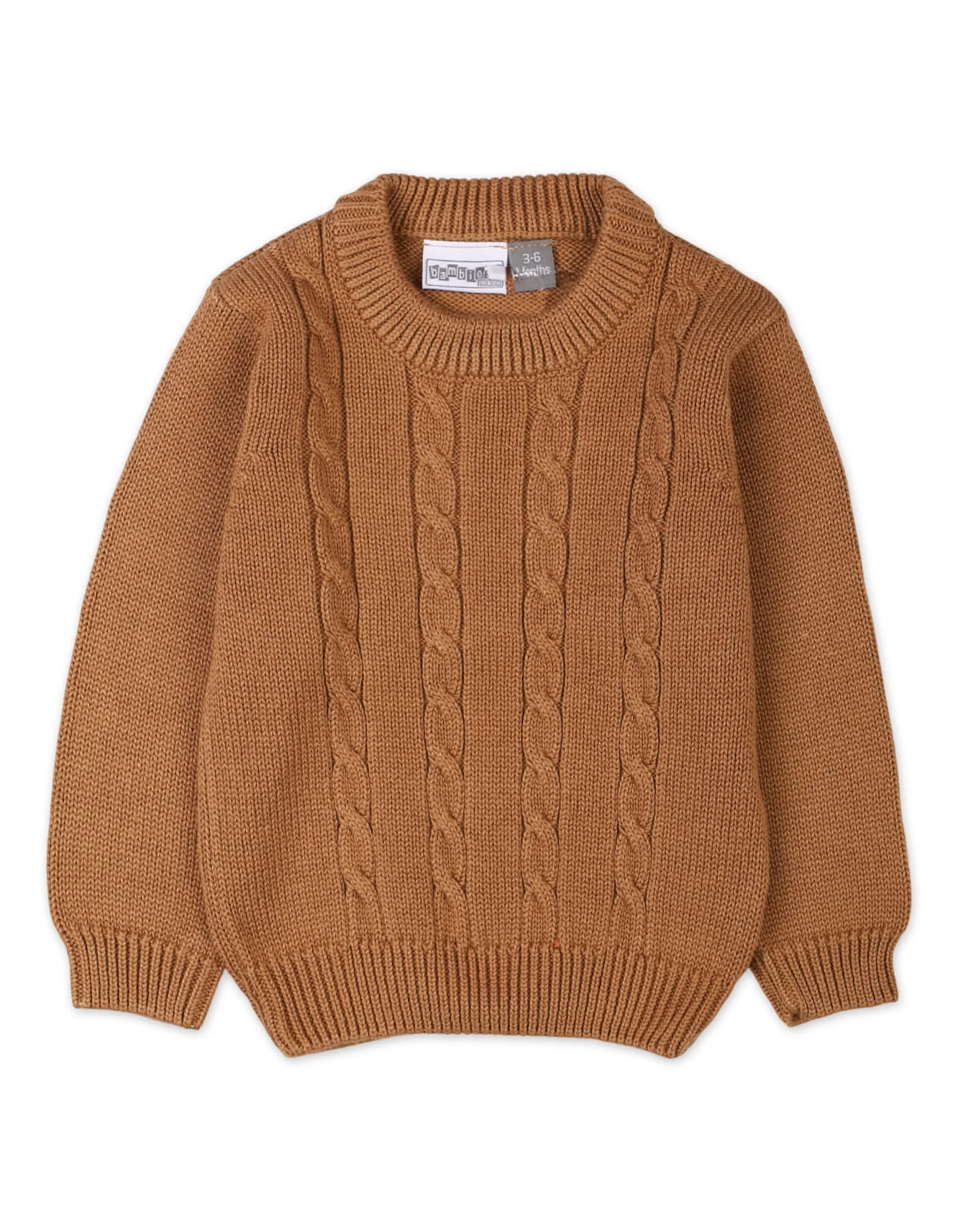 Baby Boys Winter Knitted Pullover Sweaters Bambies Brown at Zubaidas