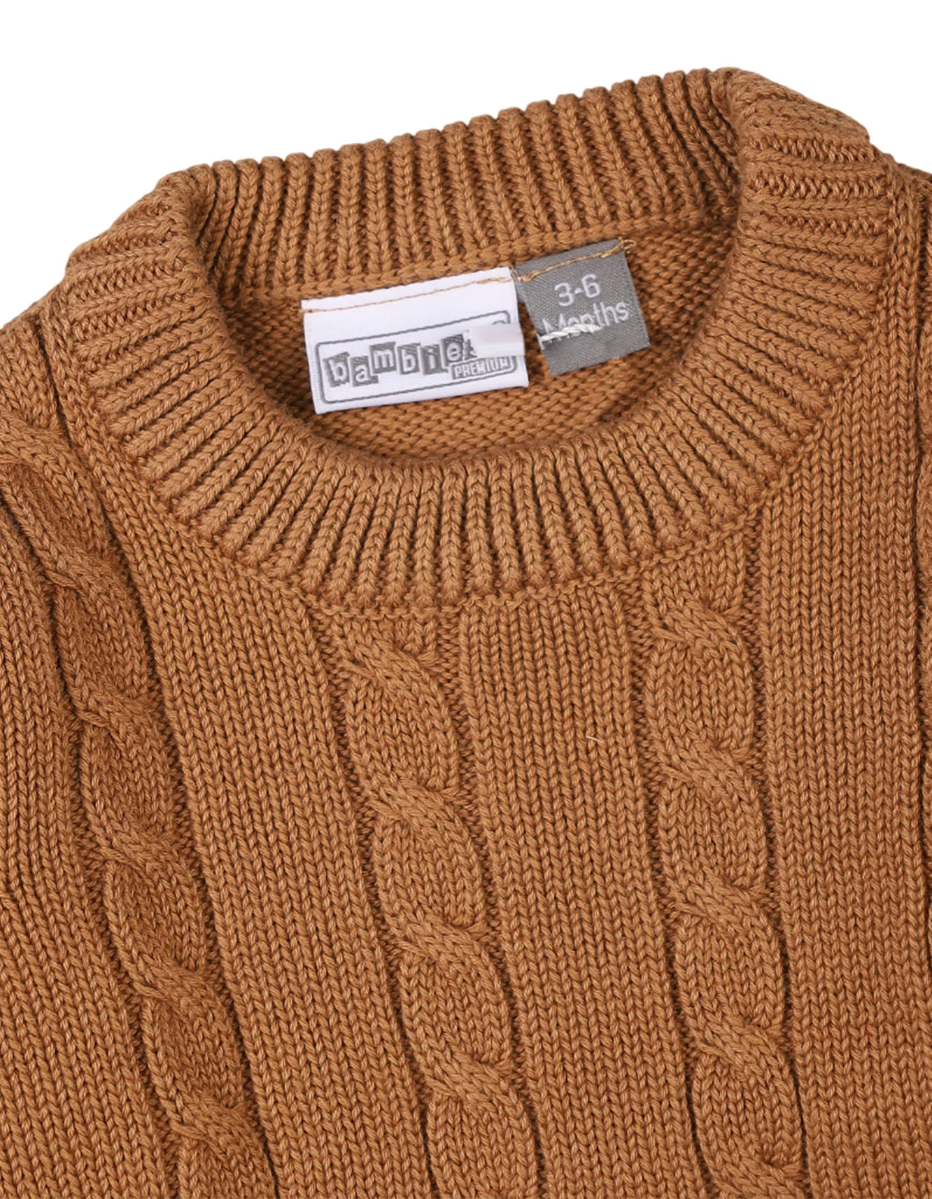 Baby Boys Winter Knitted Pullover Sweaters Bambies Brown at Zubaidas - Image 2
