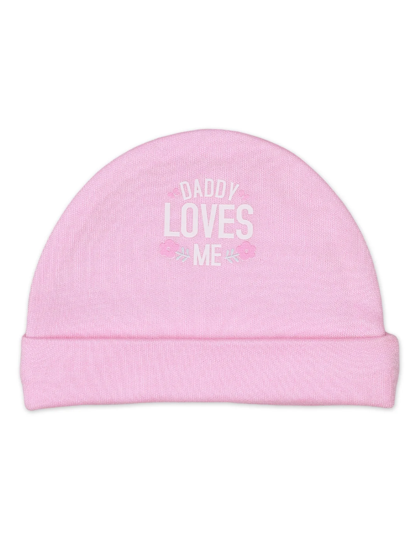 Baby Cap Daddy Loves Me Floral Theme for Girls - Large
