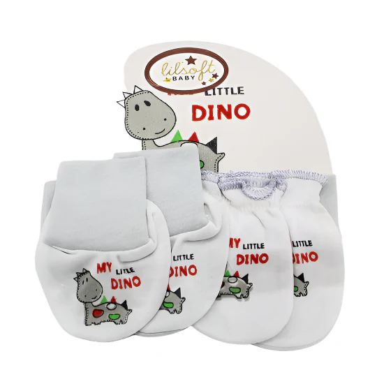Zubaida's Baby Cap Set My Little Dino Theme - HB-002-756