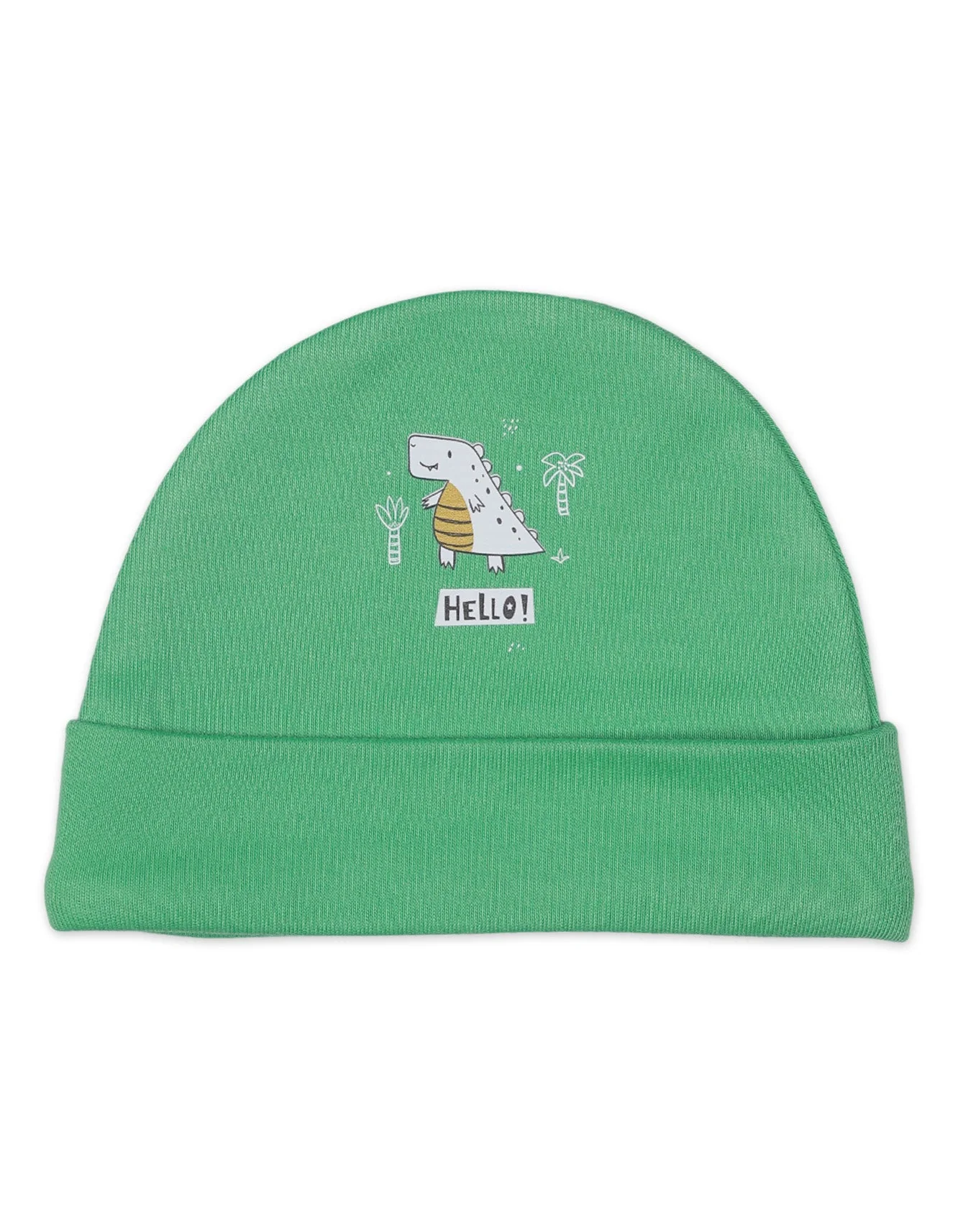 Baby Caps Green Dino Theme for Boys- Pack of 3 - Medium - Image 2