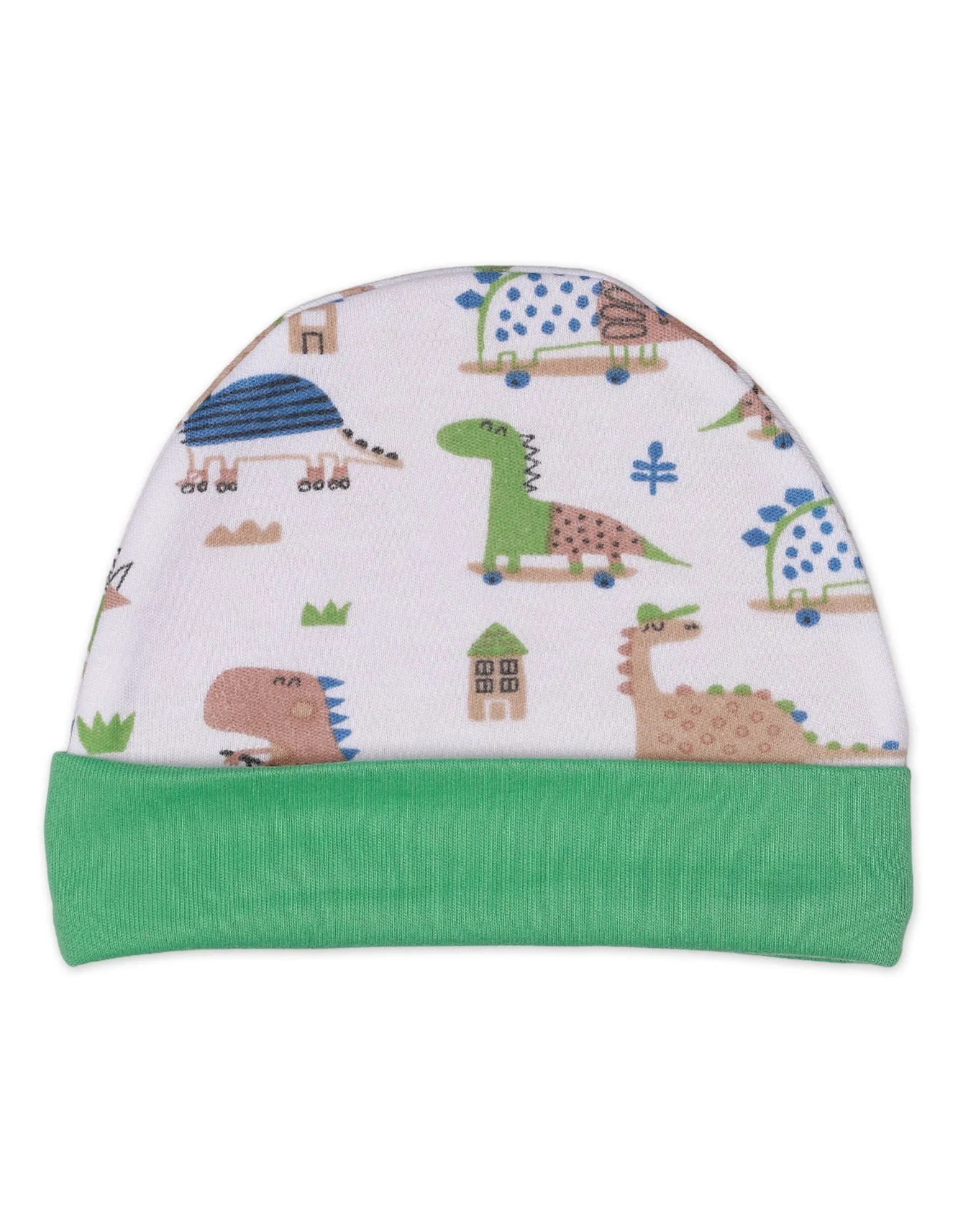 Baby Caps Green Dino Theme for Boys- Pack of 3
-Small - Image 3