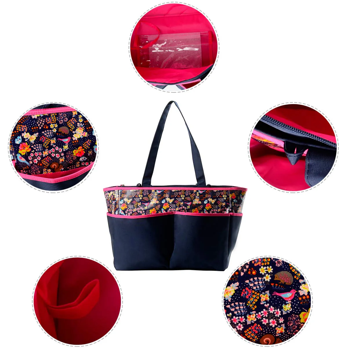 Baby Diaper Bag 5 Pieces Set Bambies Pink BB-MB-038 at Zubaidas - Image 2