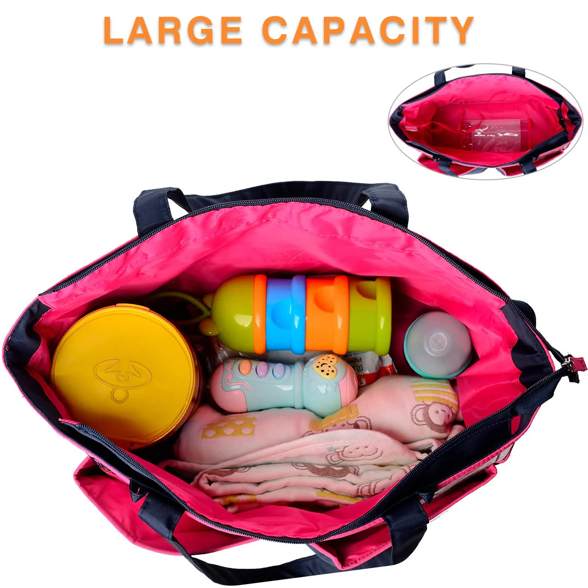 Baby Diaper Bag 5 Pieces Set Bambies Pink BB-MB-038 at Zubaidas - Image 5