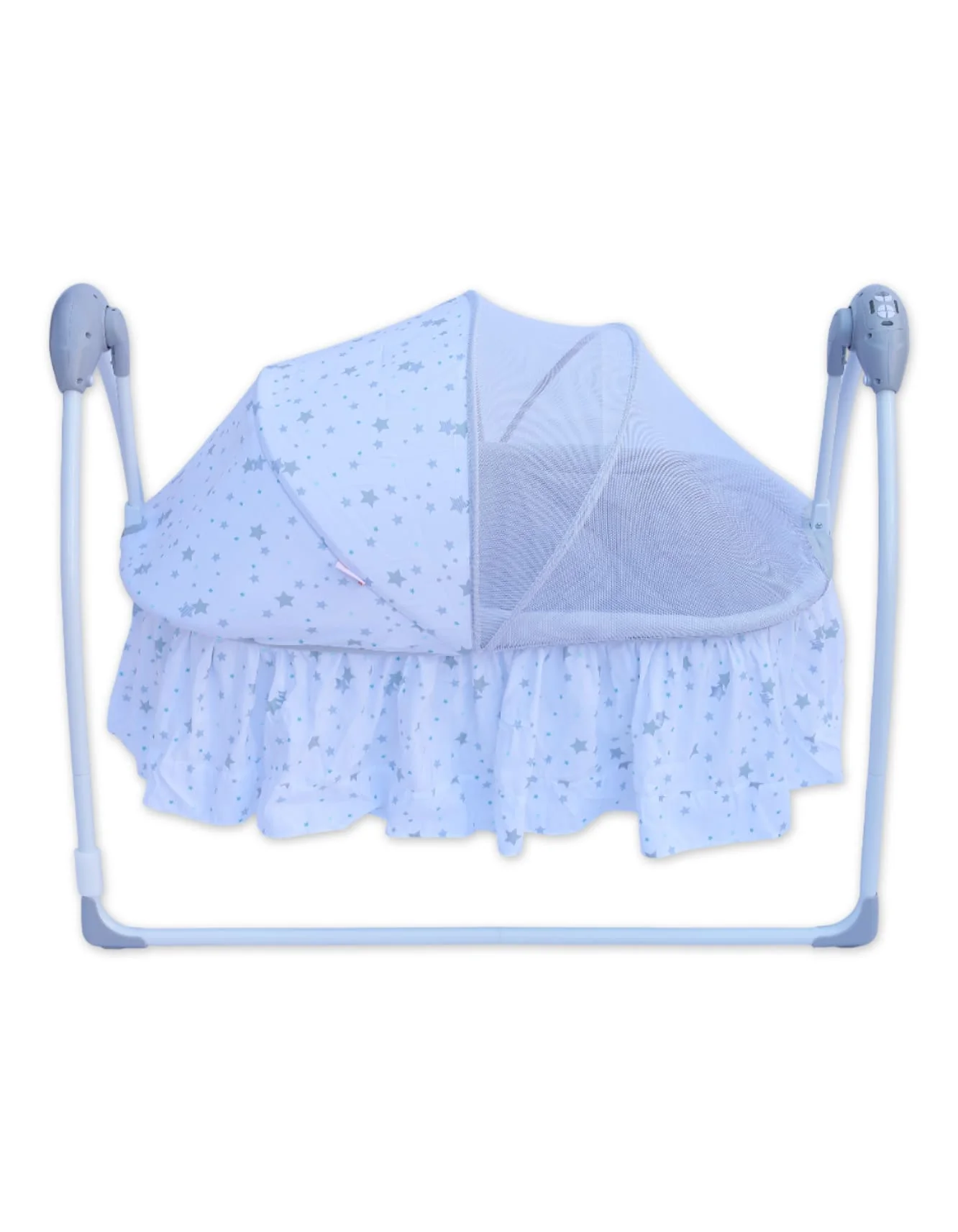 Baby Electric Foldable Bassinet Swings Bambies Grey BM-SW-010 at Zubaidas - Image 3