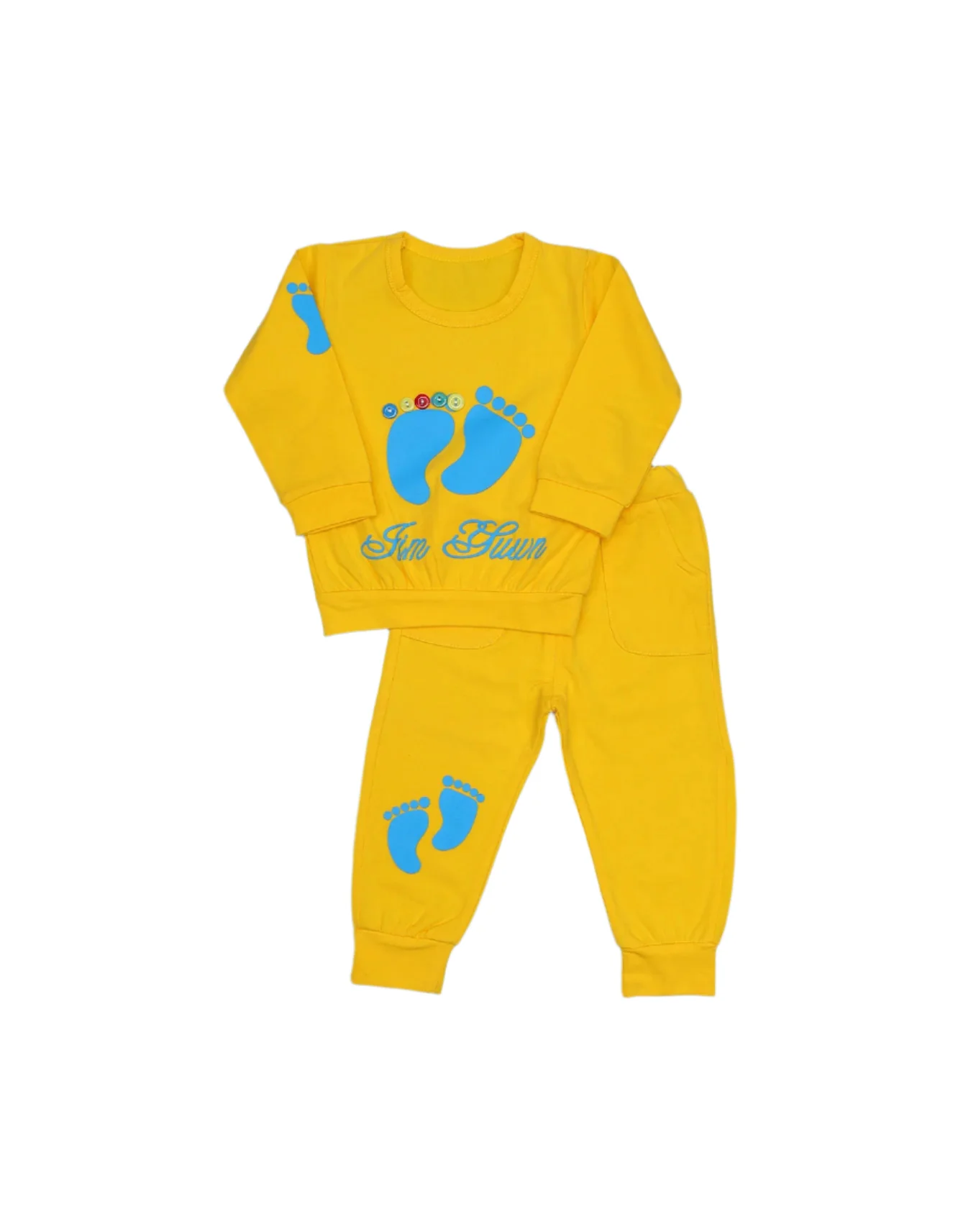 Baby Girl Night Suit Yellow at Zubaidas Official™ Pakistan