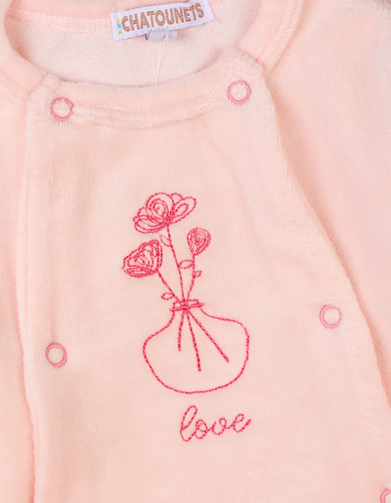 Baby Girl Winter Apparel Bambies Floral Love Pink at Zubaidas - Image 2