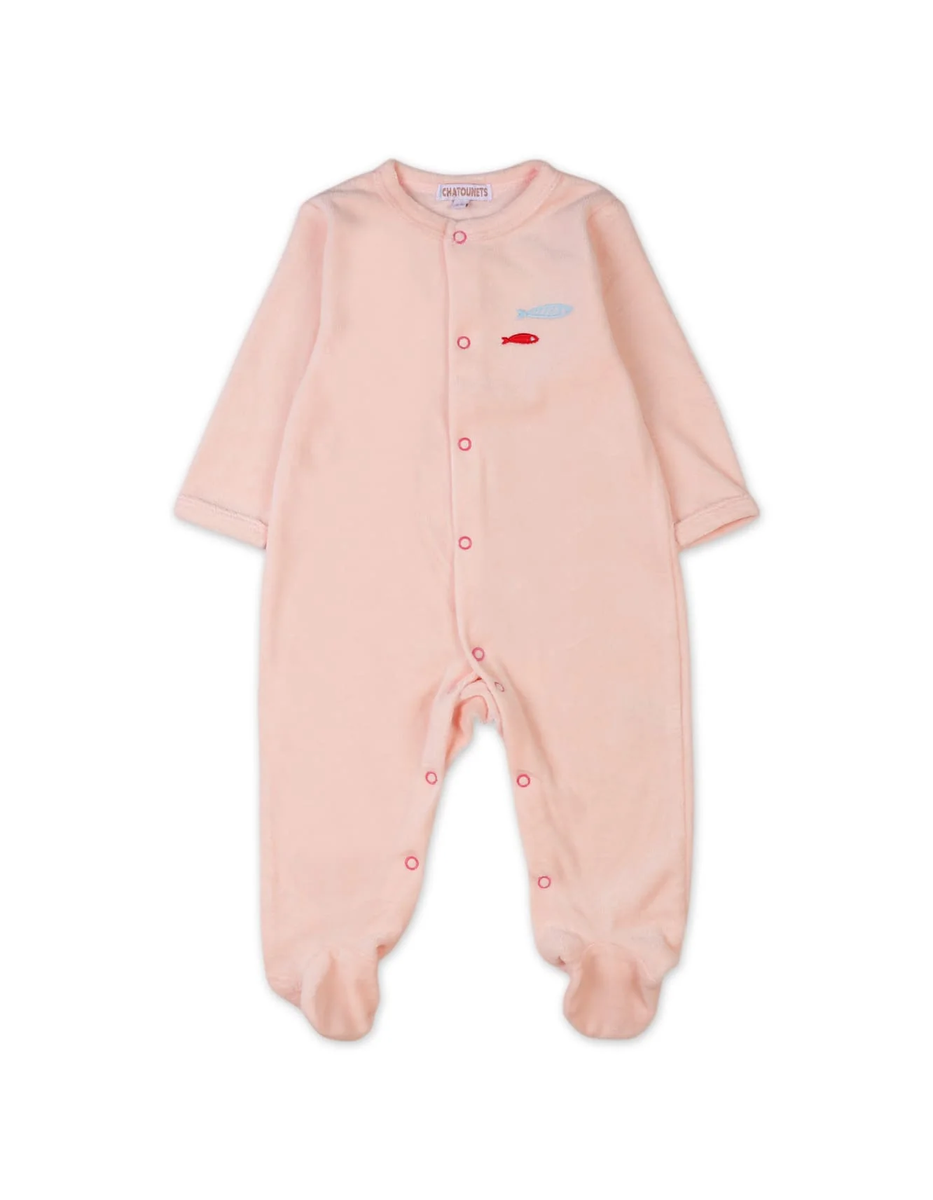Baby Girl Winter Essentials Bambies Pink Fish Embroidery at Zubaidas