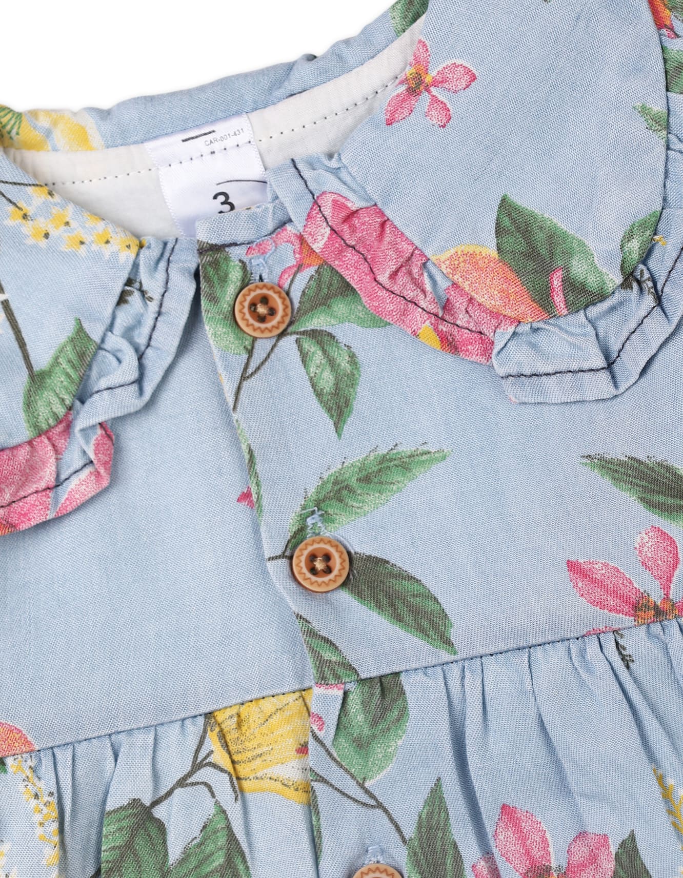 Baby Girls 2 Pieces Winter Apparel Bambies Floral Light Blue at Zubaidas - Image 4