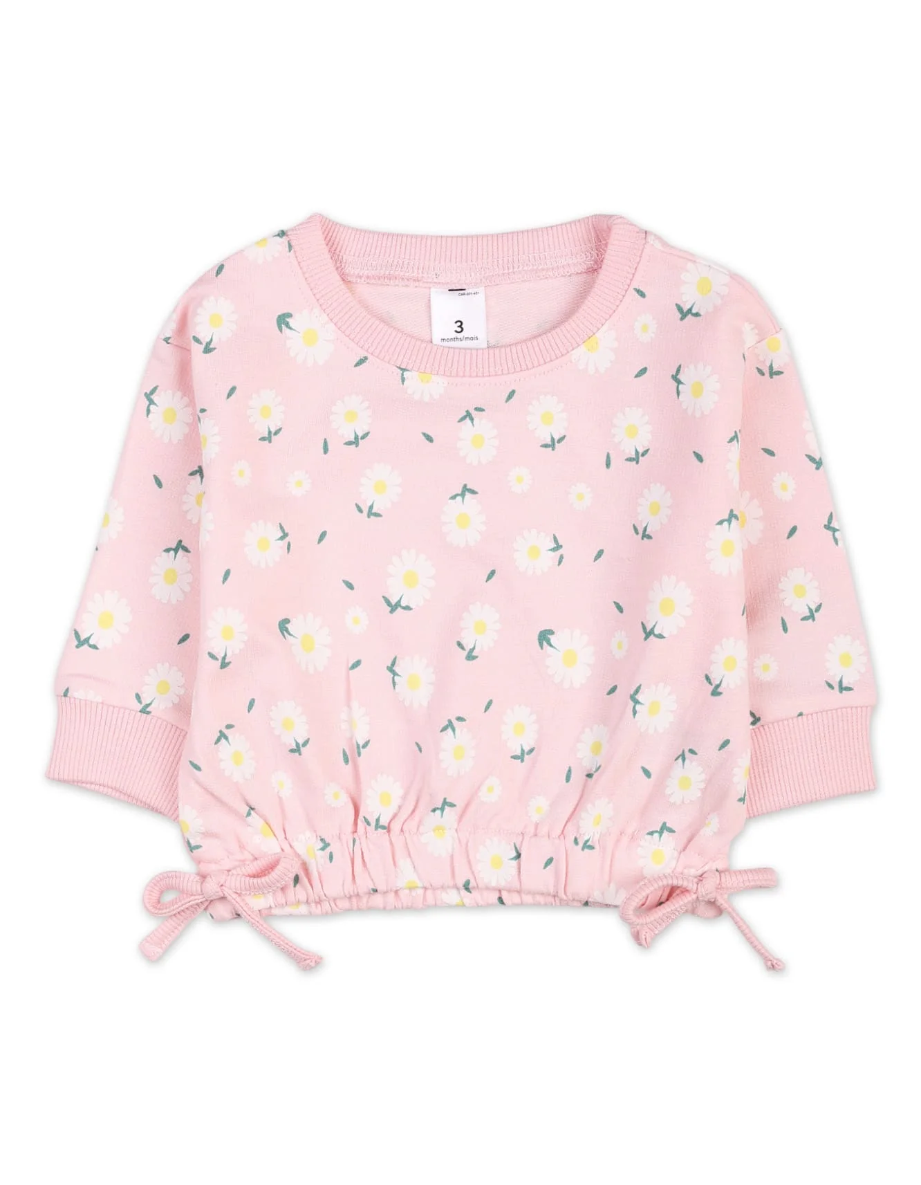 Baby Girls 2 Pieces Winter Outfit Bambies Floral Pink and Cream at Zubaidas - Image 2
