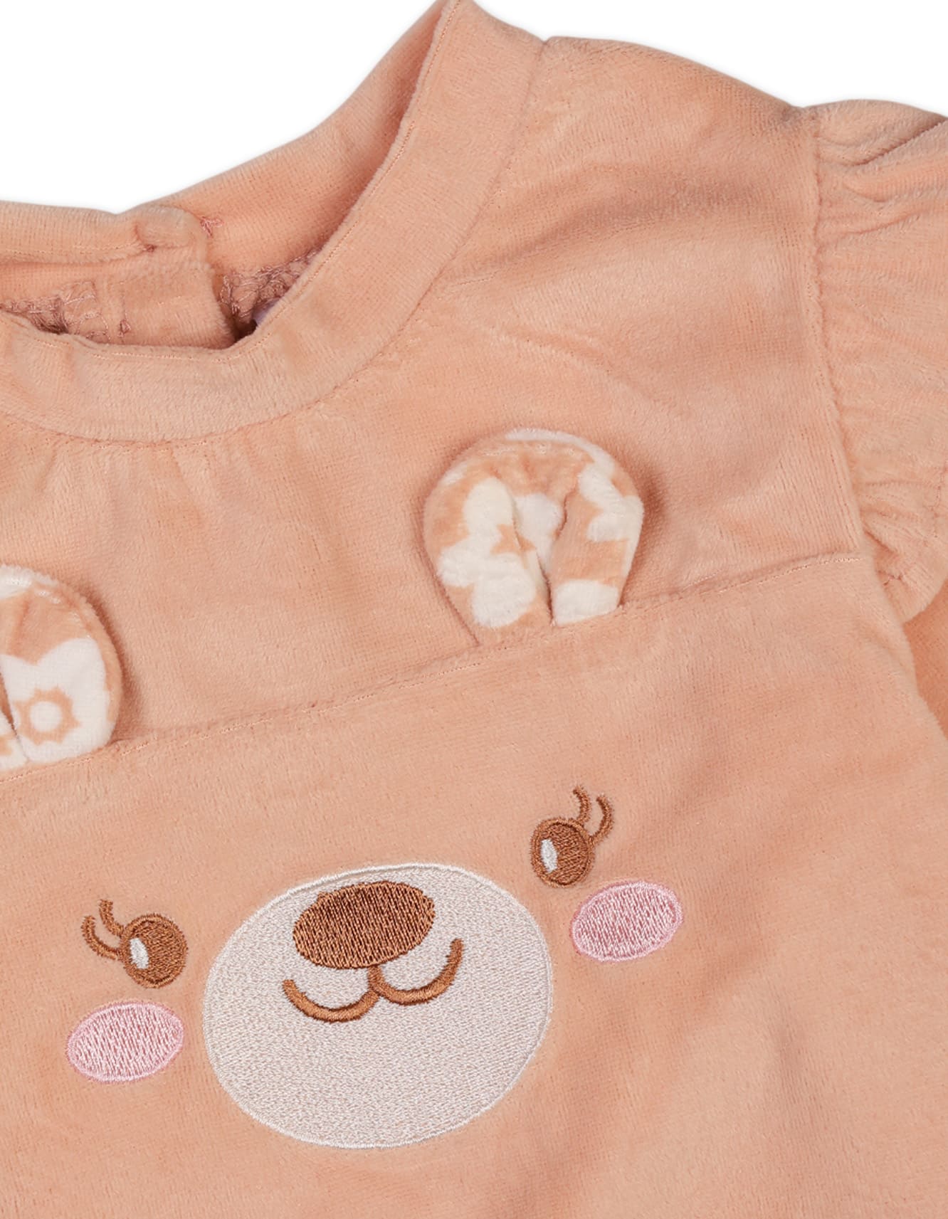 Baby Girls 2 Pieces Winter Outfit Sets Bambies Bear Peach at Zubaidas - Image 3