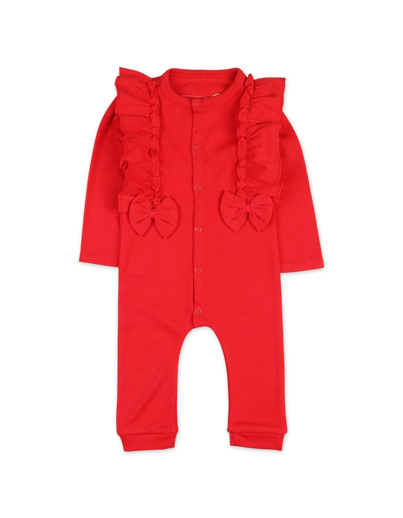 Baby Girls 2 Pieces Winter Rompers Set with Headband Bambies Red at Zubaidas - Image 2