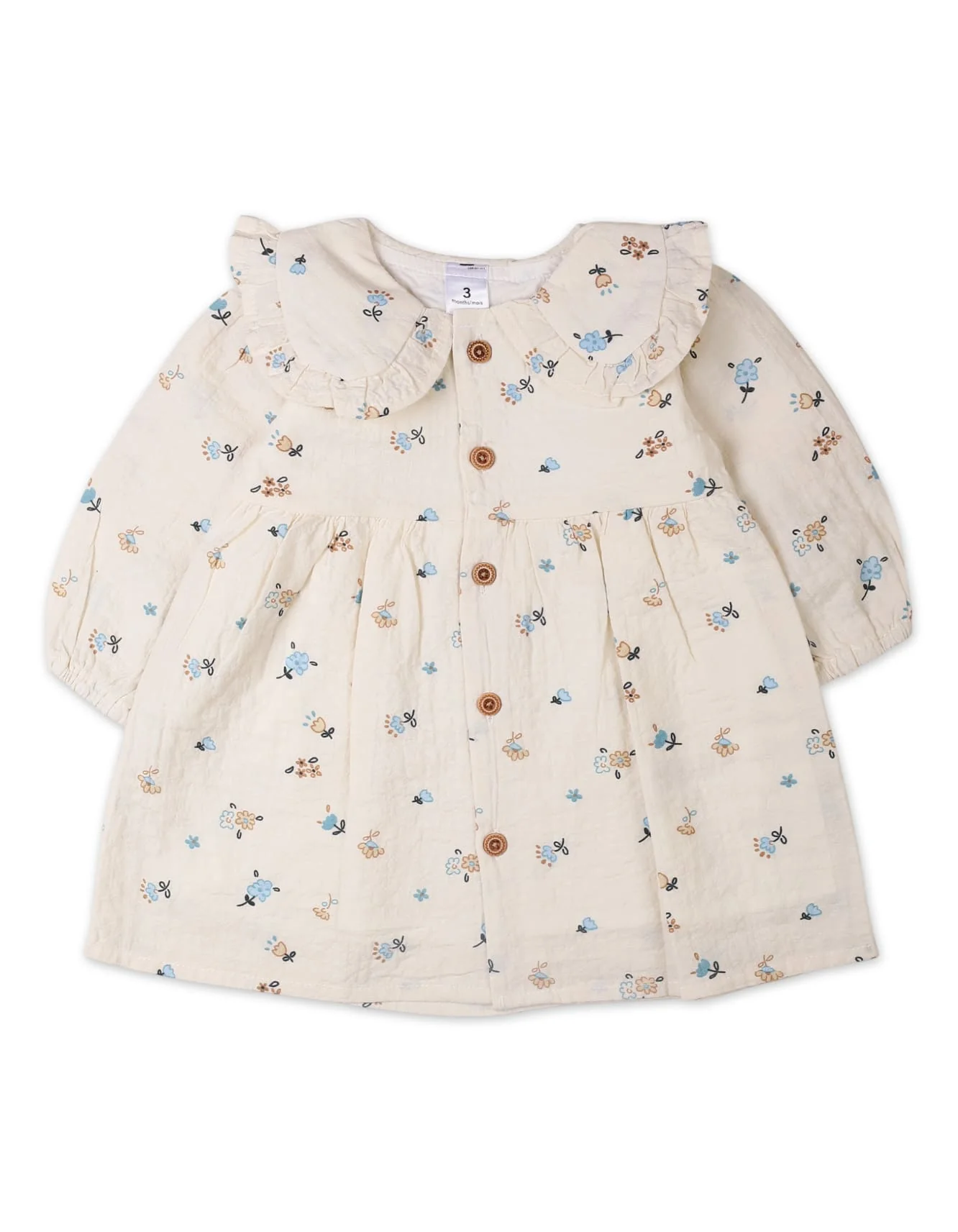 Baby Girls 2 Pieces Winter Suit Sets Bambies Floral Cream at Zubaidas - Image 2