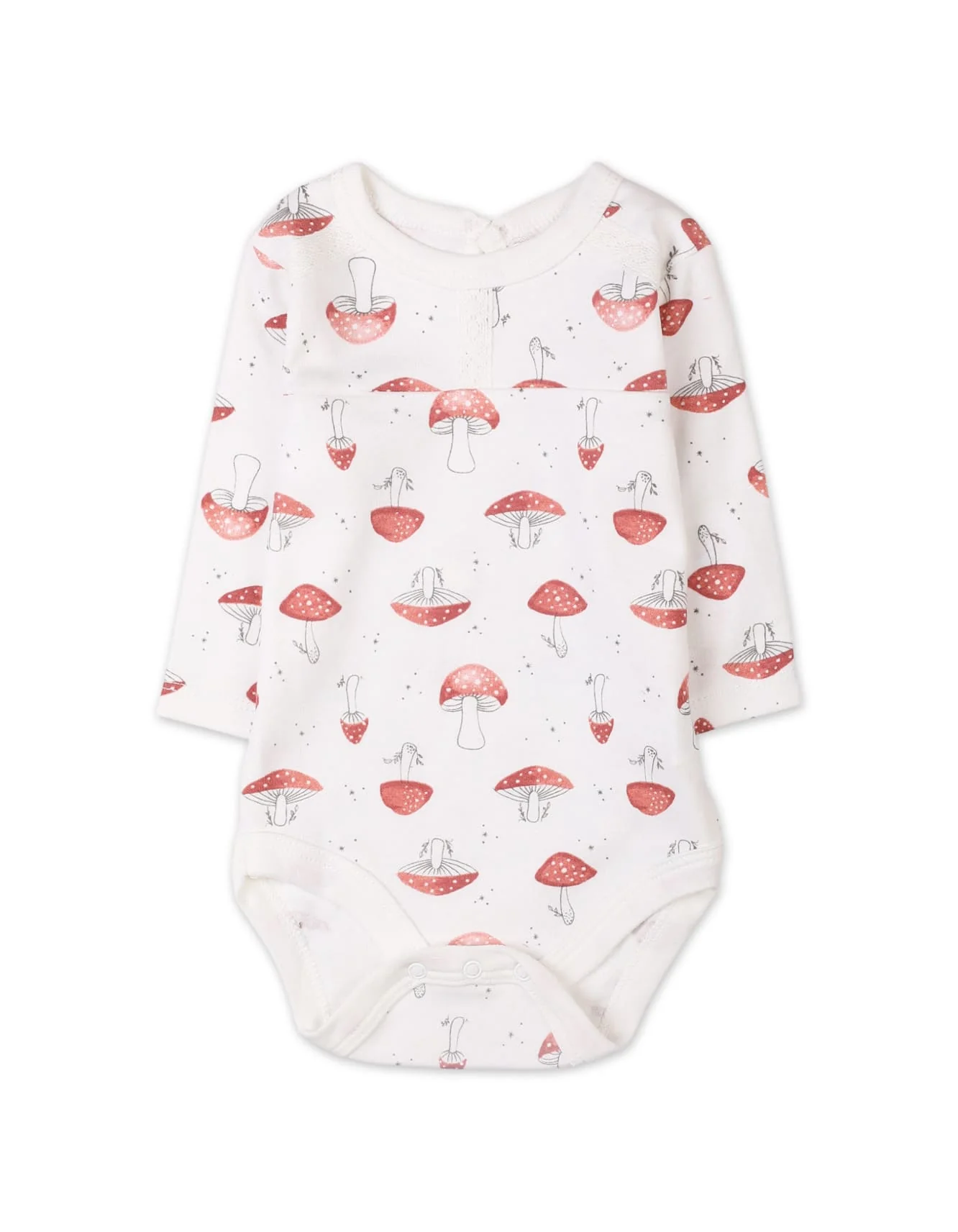 Baby Girls 3 Pieces Suit Bambies Mushroom Printed Pink and White at Zubaidas - Image 2