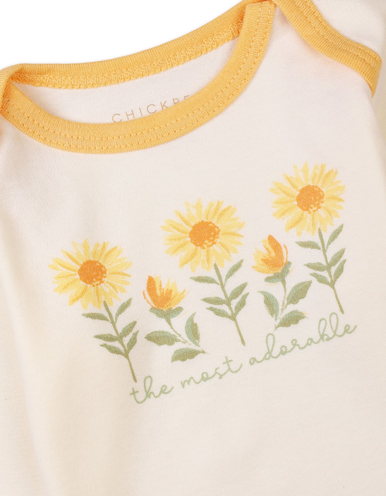 Baby Girls 3 Pieces Winter Bodysuit Sets Bambies Floral Yellow at Zubaidas - Image 3