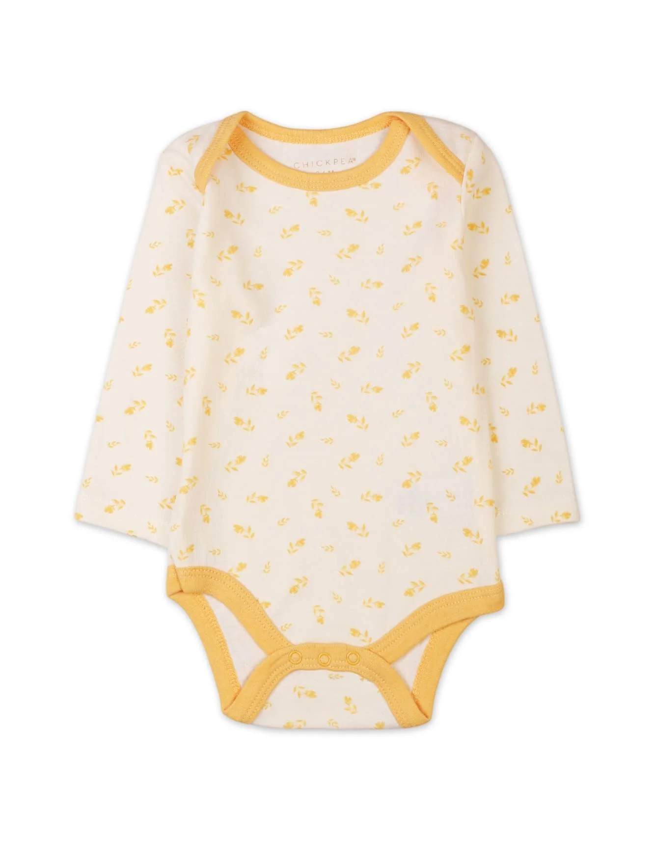 Baby Girls 3 Pieces Winter Bodysuit Sets Bambies Floral Yellow at Zubaidas - Image 4