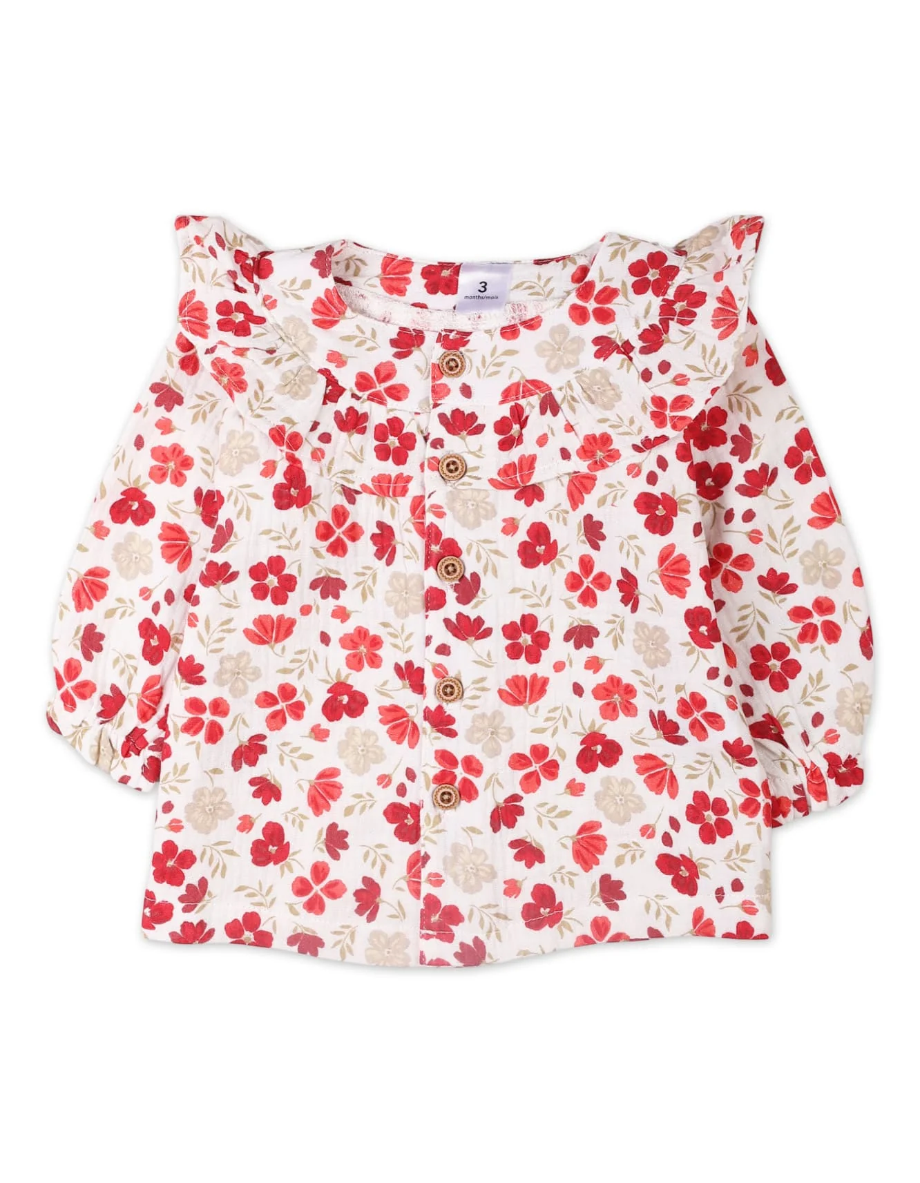 Baby Girls 3 Pieces Winter Suit Sets Bambies Floral Beige at Zubaidas - Image 2