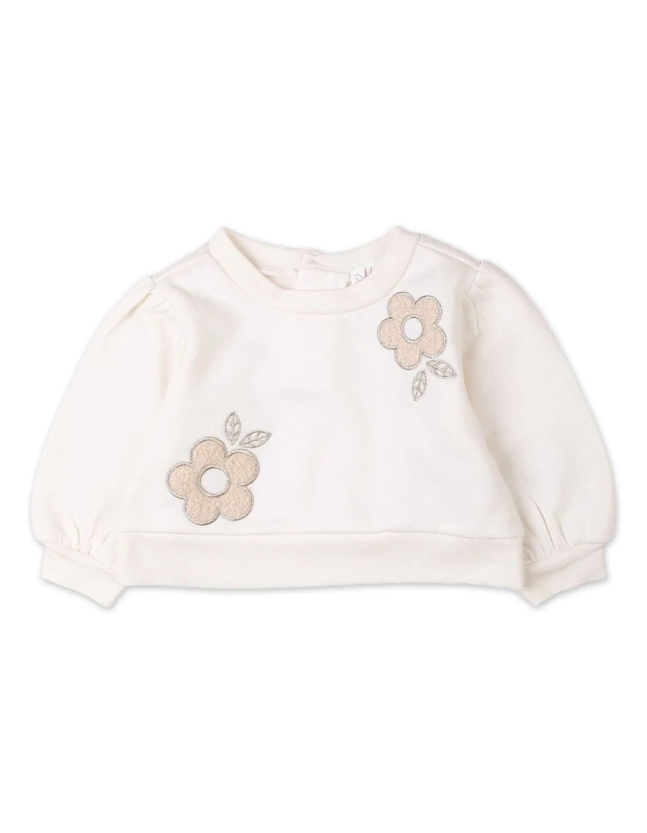 Baby Girls 3 Pieces Winter Suit Sets Bambies Floral Cream and Beige at Zubaidas - Image 2